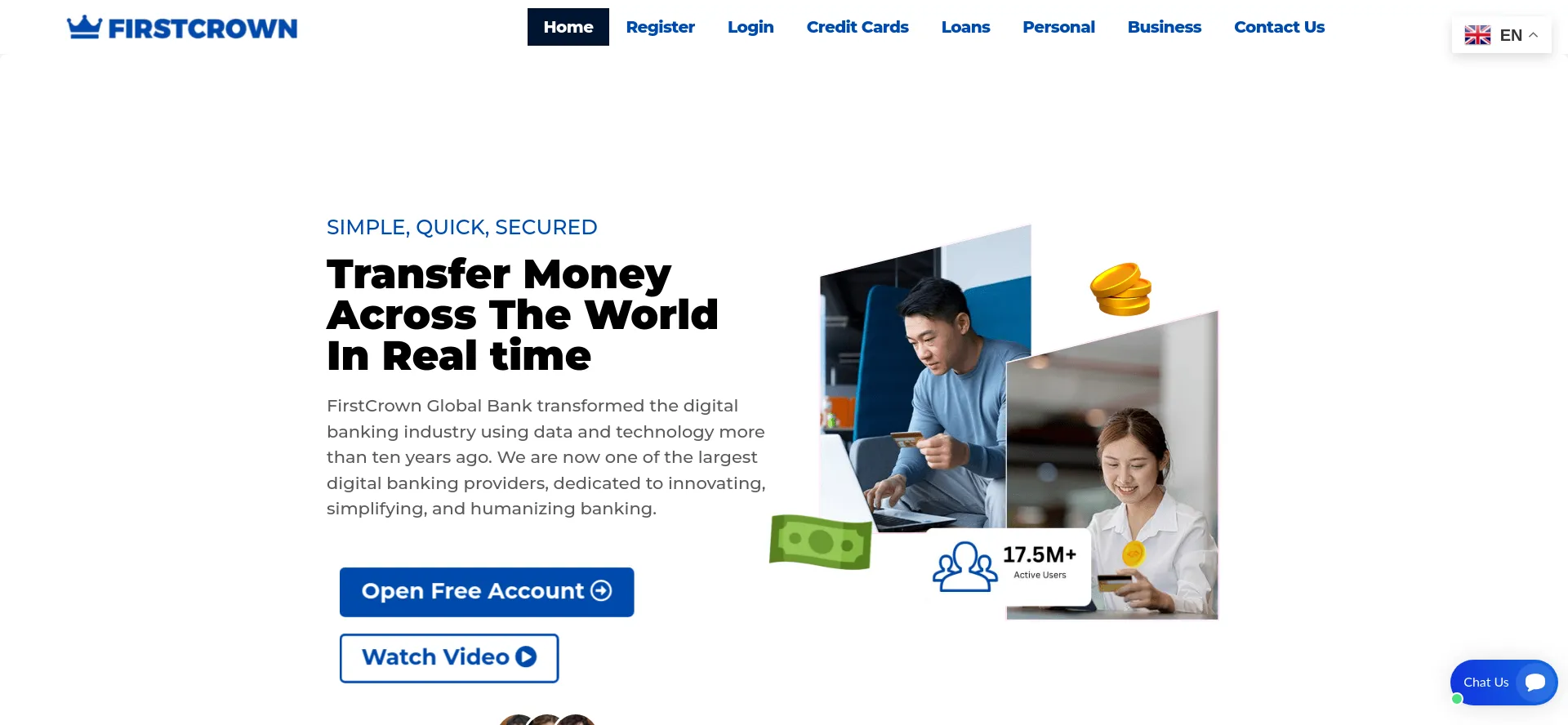 Website screenshot of Firstcrownglobal.com