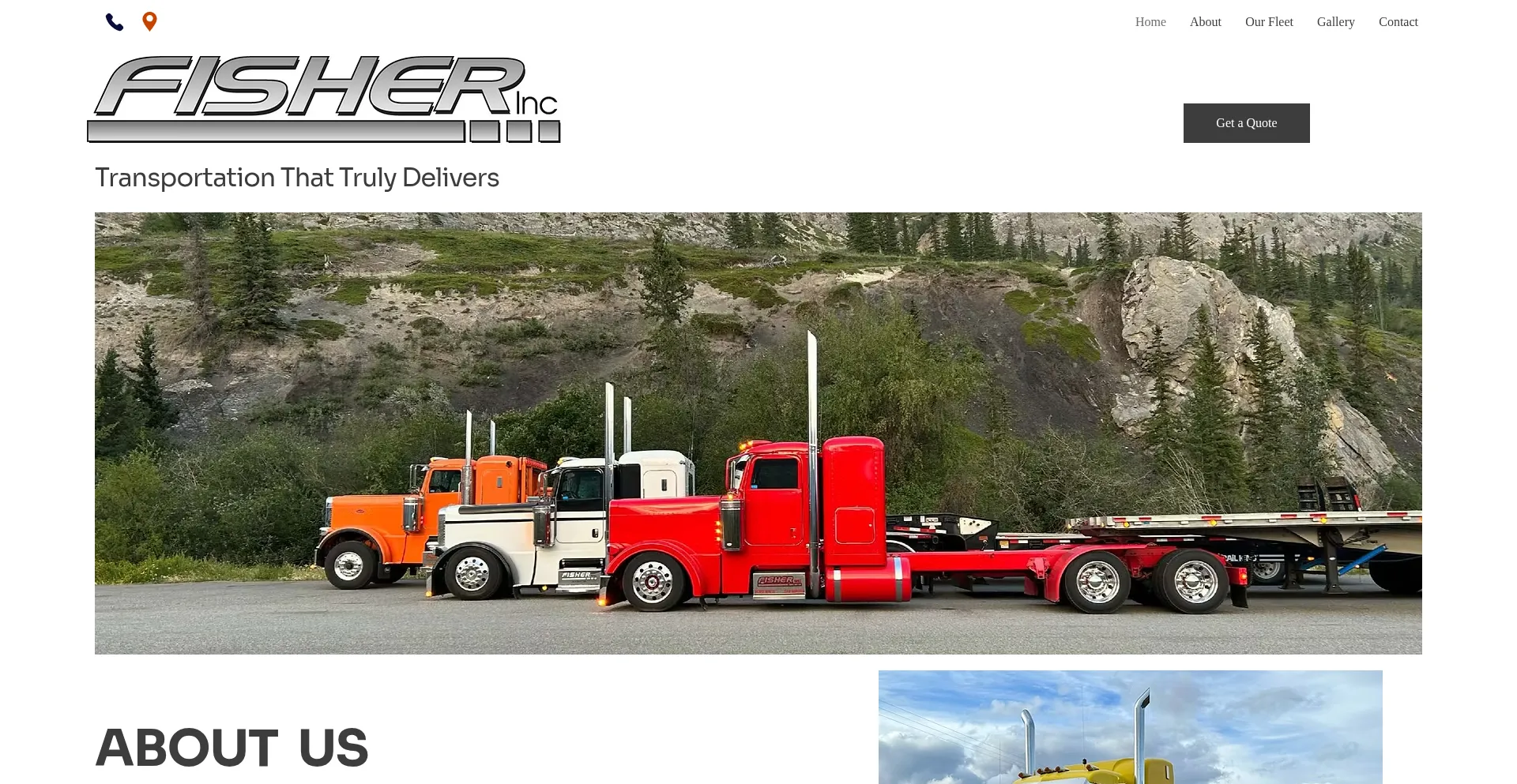 Website screenshot of Fisherinc.ca