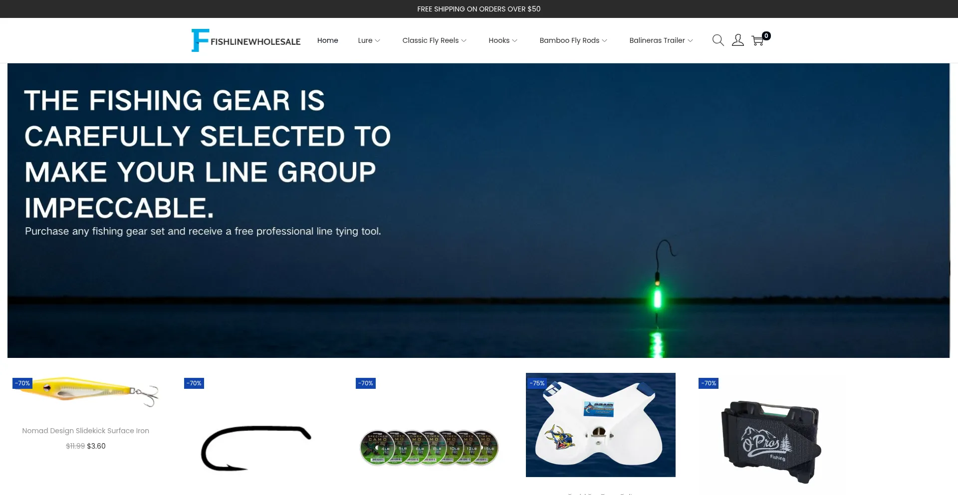 Fishlinewholesale.com Screenshot
