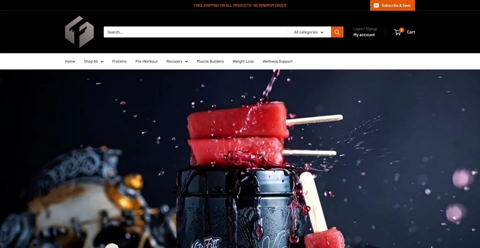 Website screenshot of Fitfuelsupplementshop.com