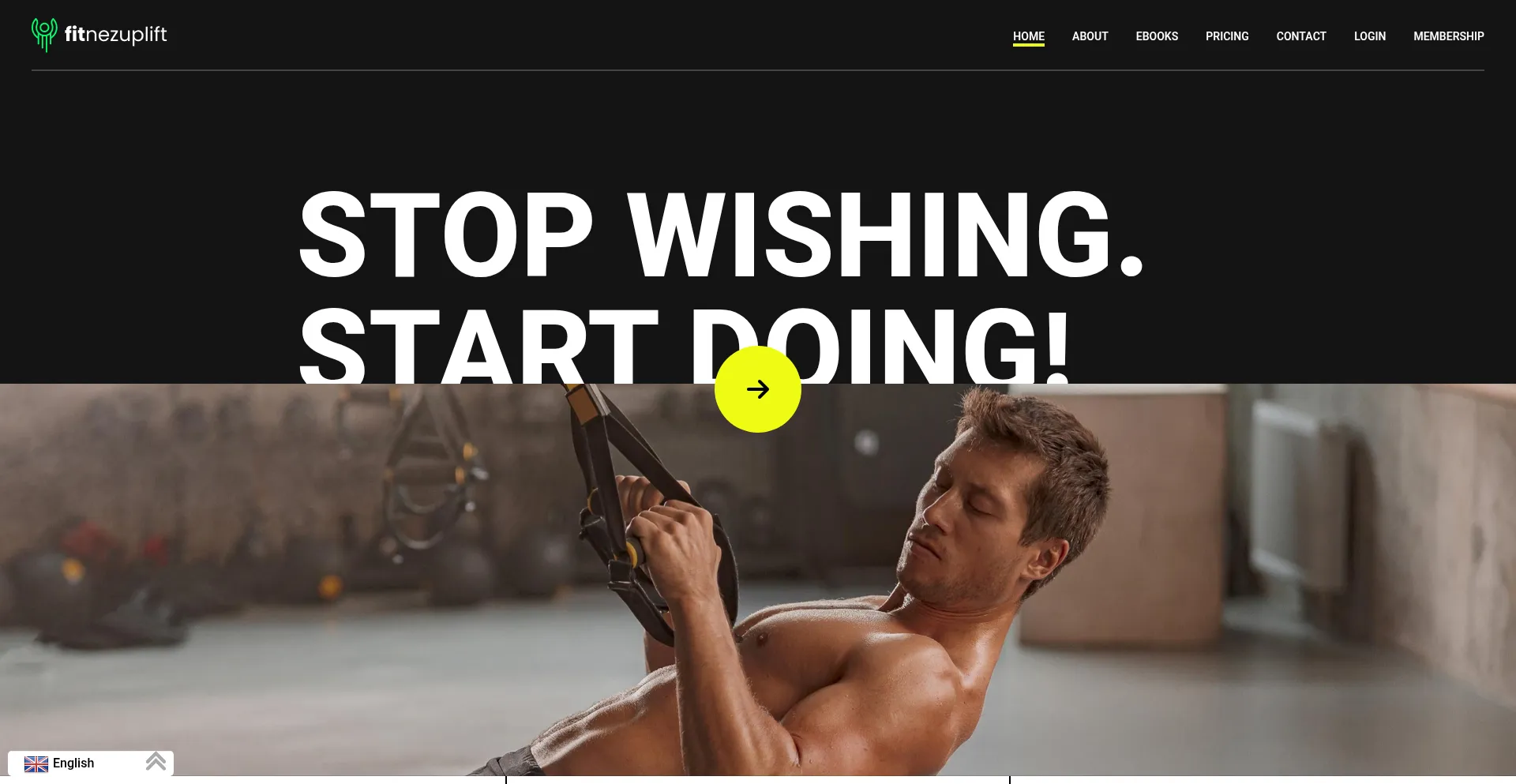 Website screenshot of Fitnezuplift.com