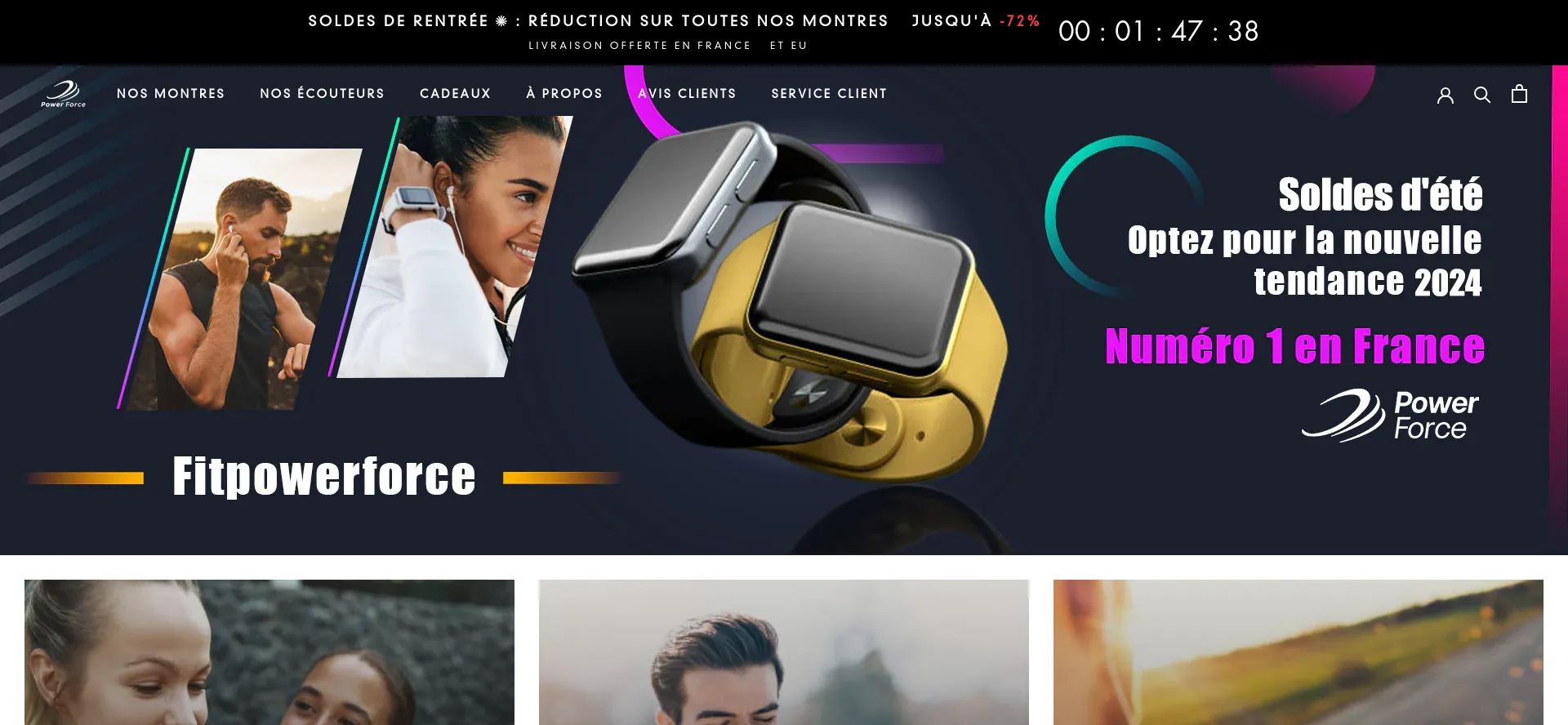 Website screenshot of Fitpowerforce.com