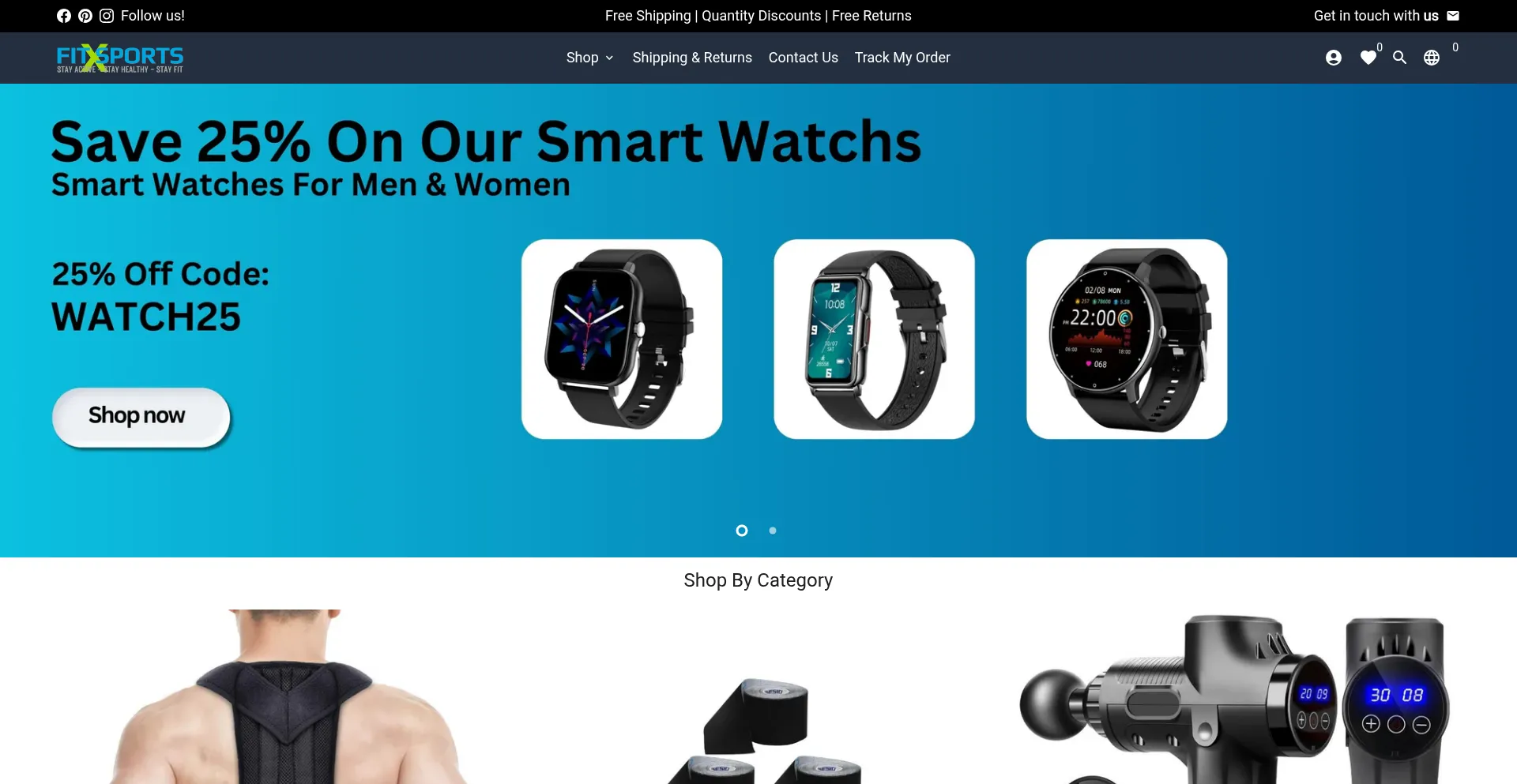 Website screenshot of Fitsportproducts.com