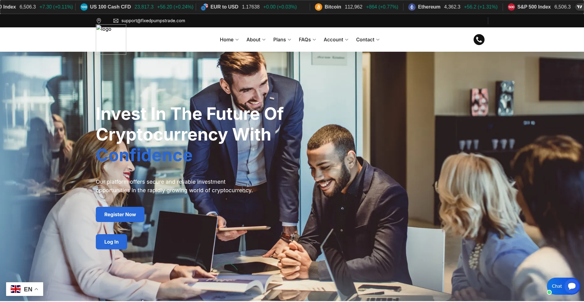 Website screenshot of Fixedpumpstrade.com
