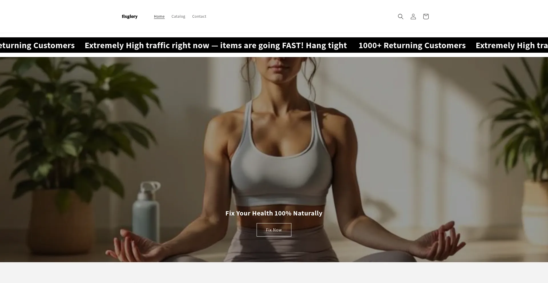 Website screenshot of Fixglory.com