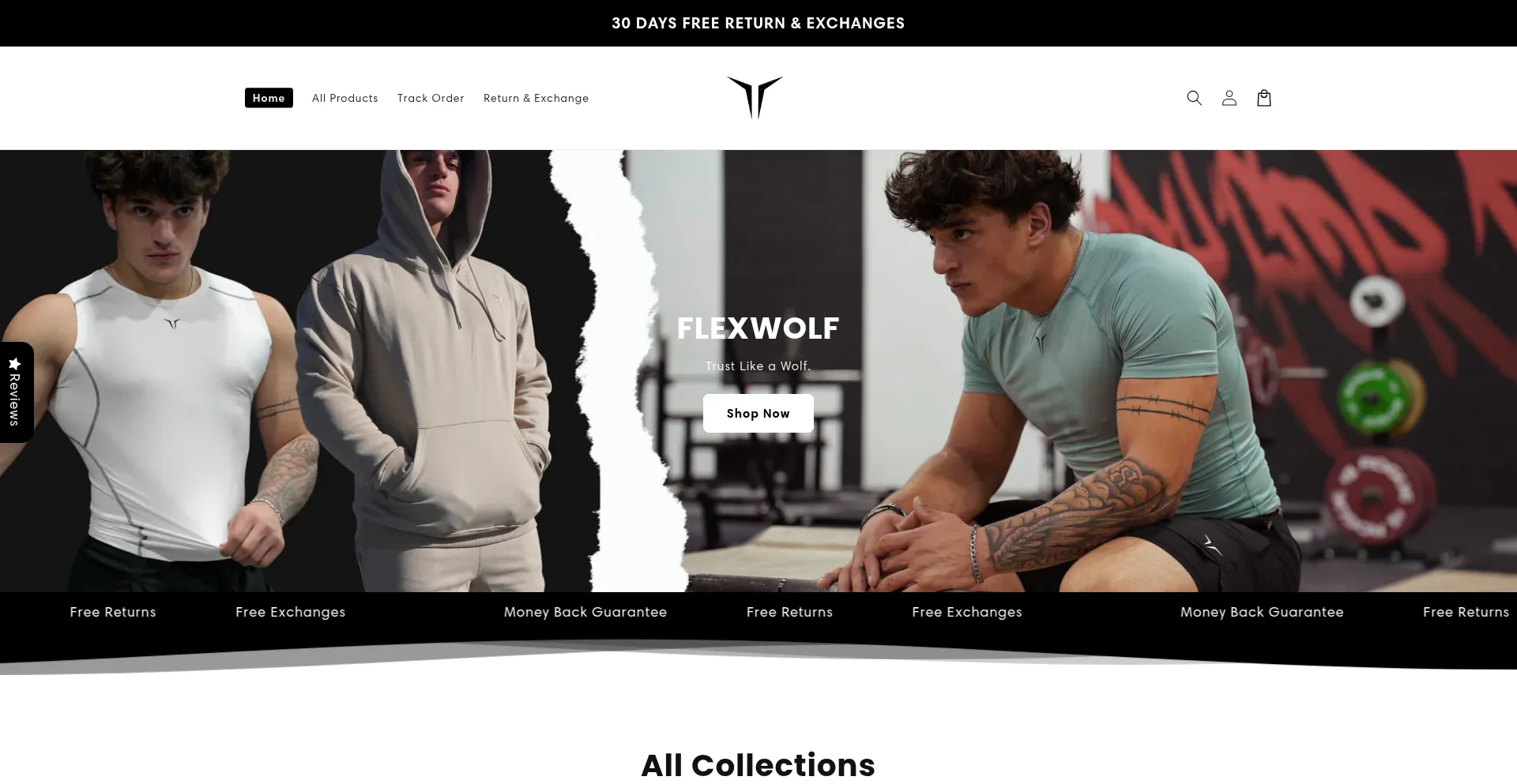 Website screenshot of Flexwolf.co