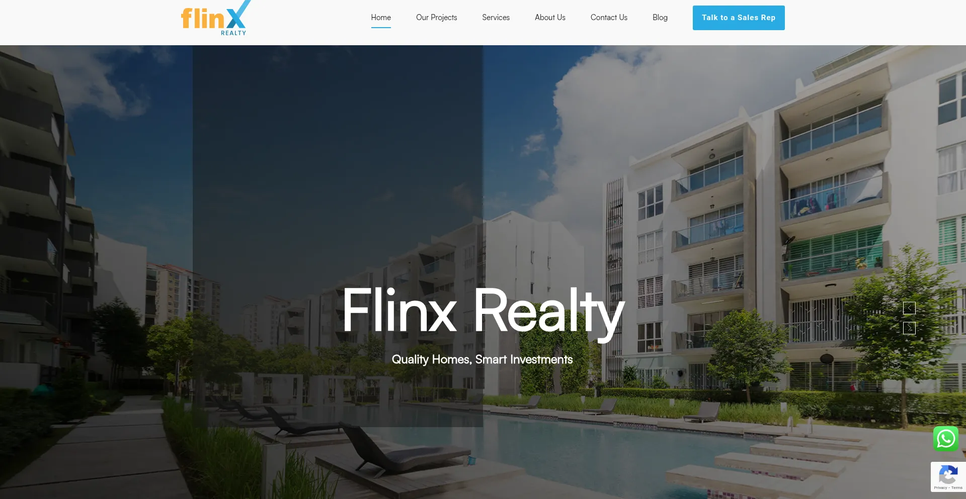 Website screenshot of Flinxrealtyltd.com