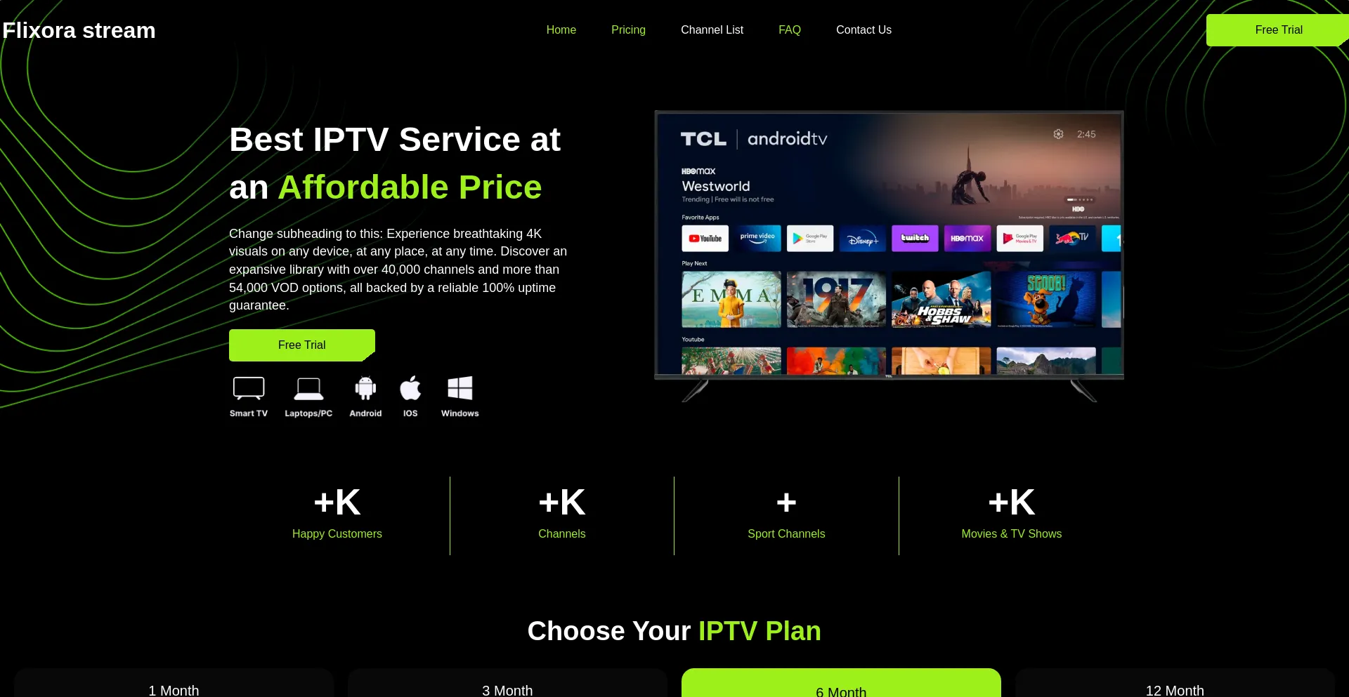 Website screenshot of Flixora.net