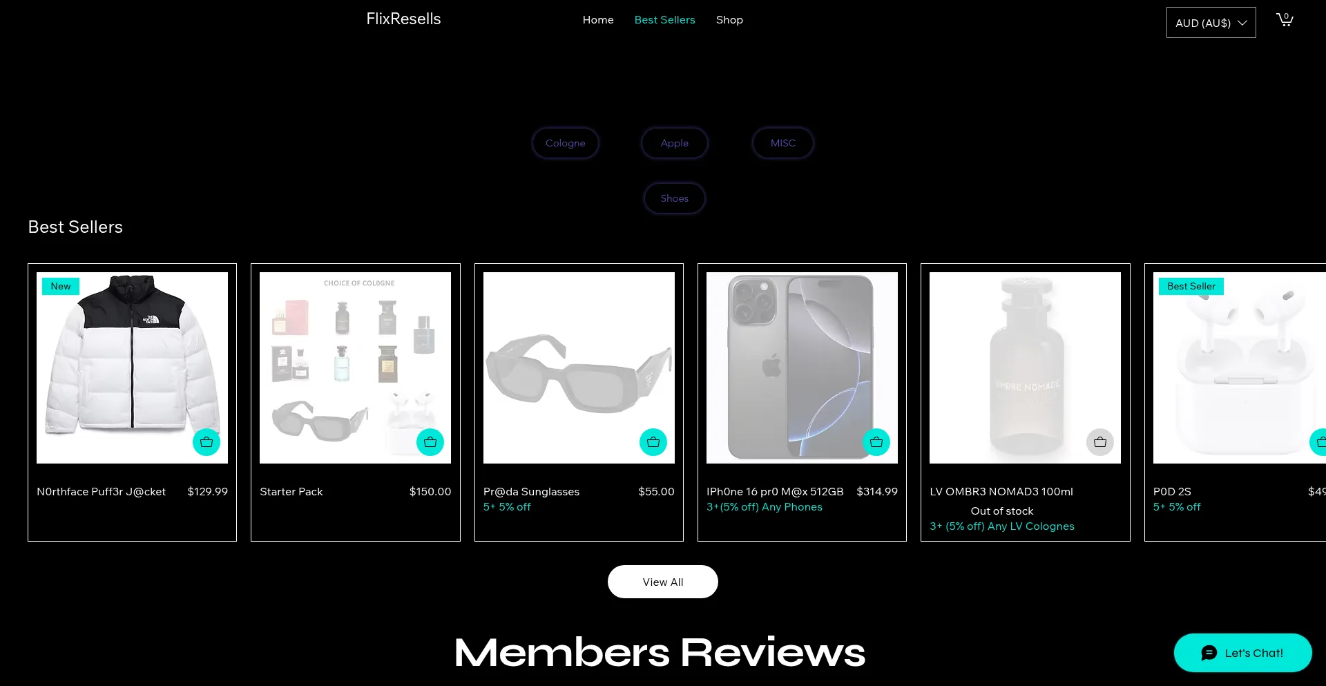 Flixresells.com Screenshot