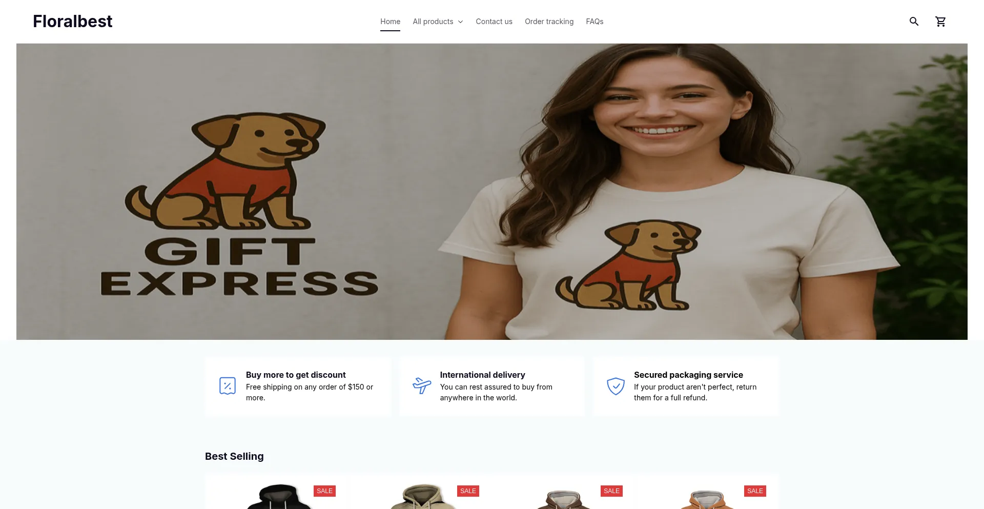 Website screenshot of Floralbest.com