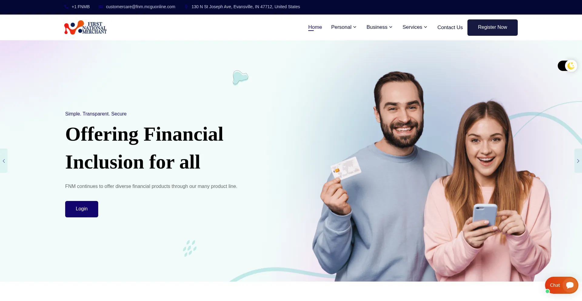 Website screenshot of Fnm.mcguonline.com