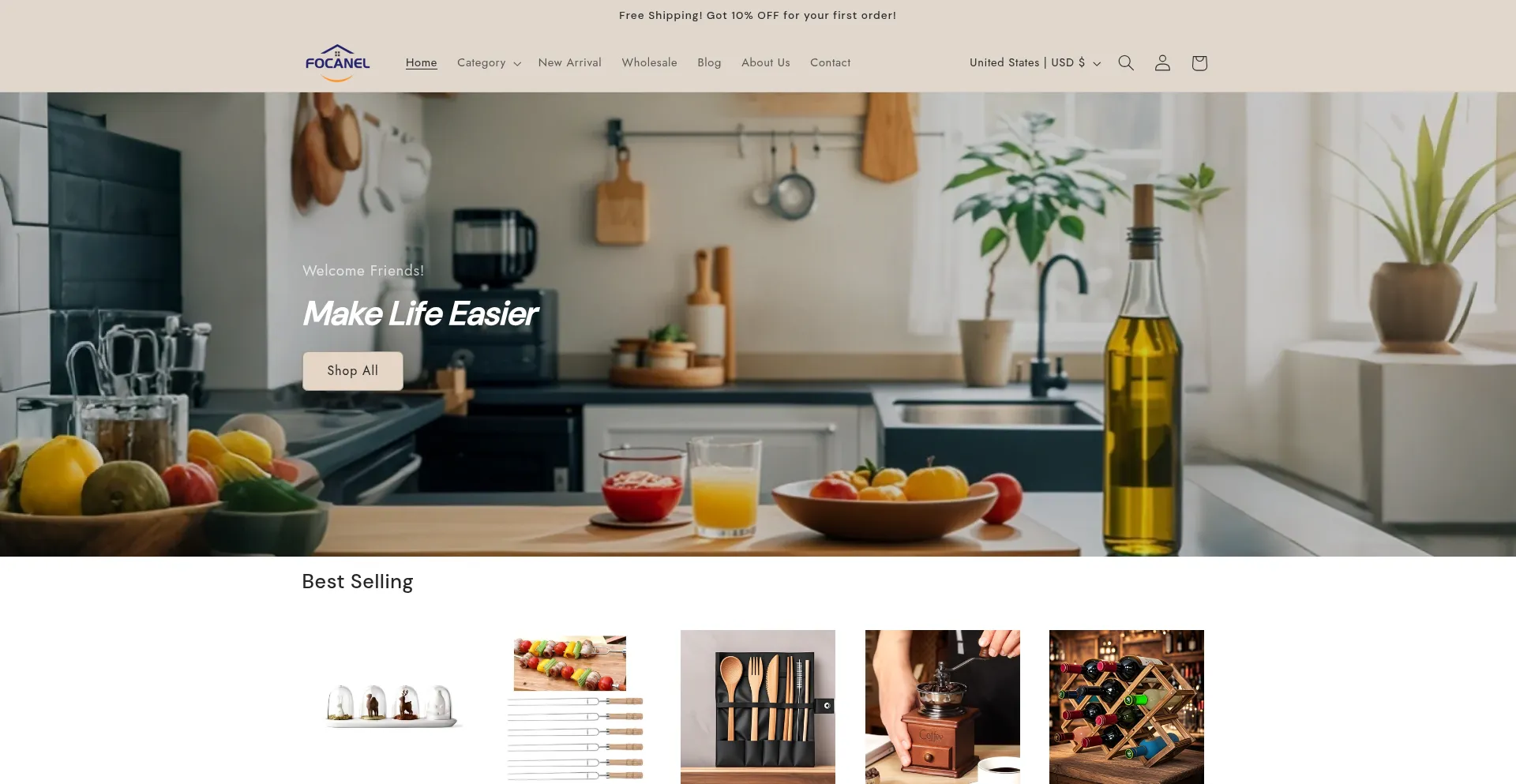 Website screenshot of Focanel.com