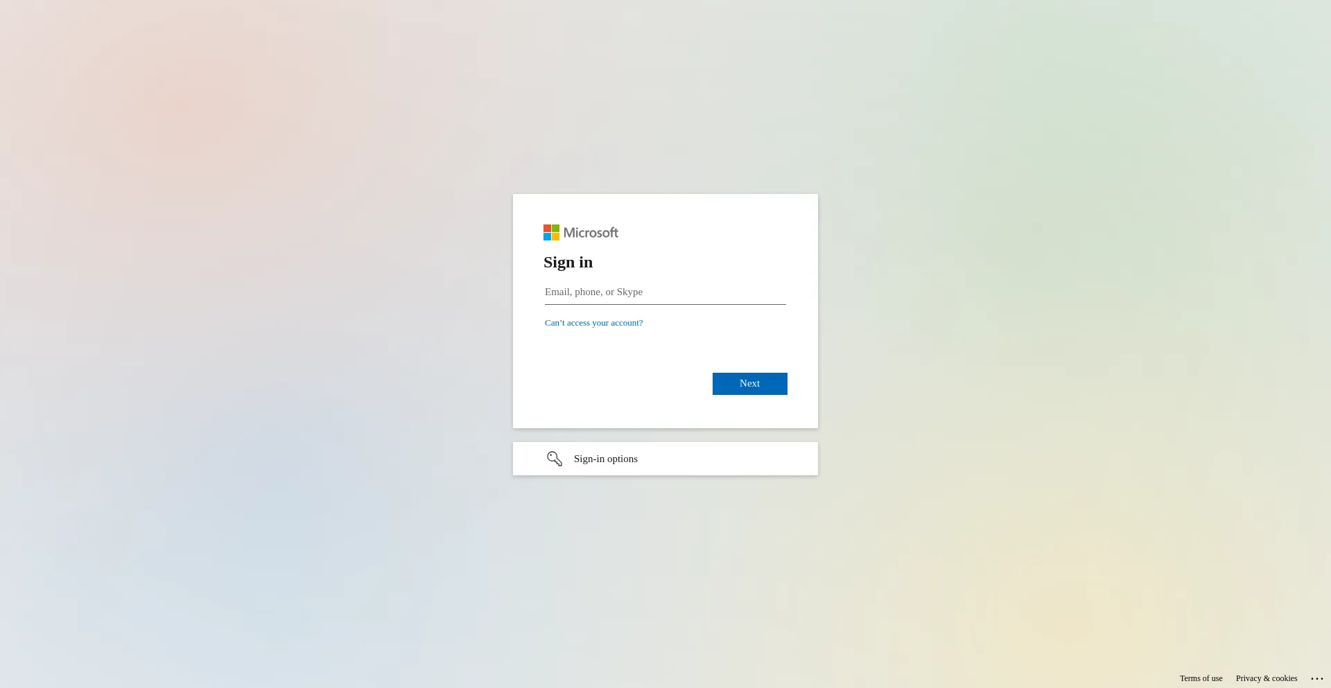 Website screenshot of Foedevarebanken.sharepoint.com