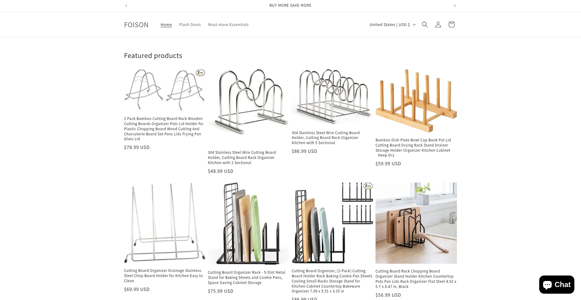 Website screenshot of Foison.top