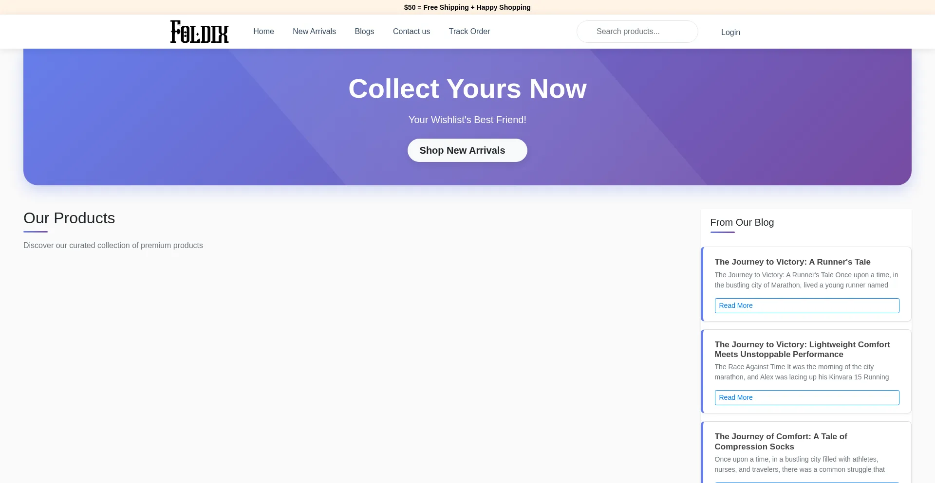 Website screenshot of Foldingdesk.shop