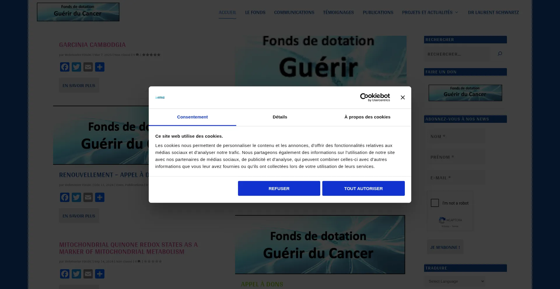 Fondsguerirducancer.fr est-il Sûr et Fiable ?