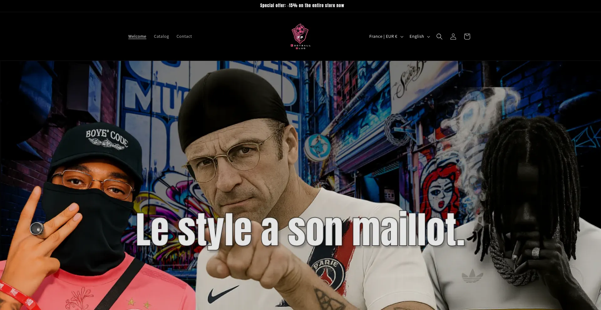 Website screenshot of Footballplug.shop