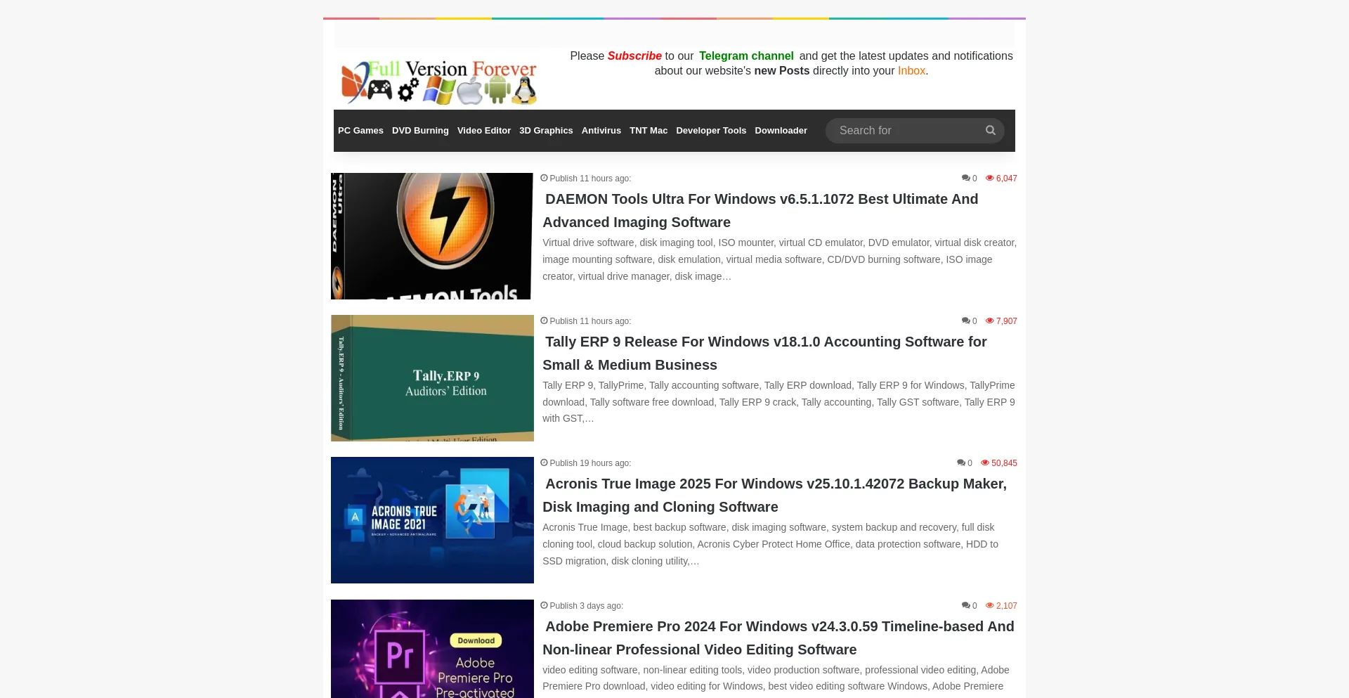 Website screenshot of Foreversoftwarepro.com
