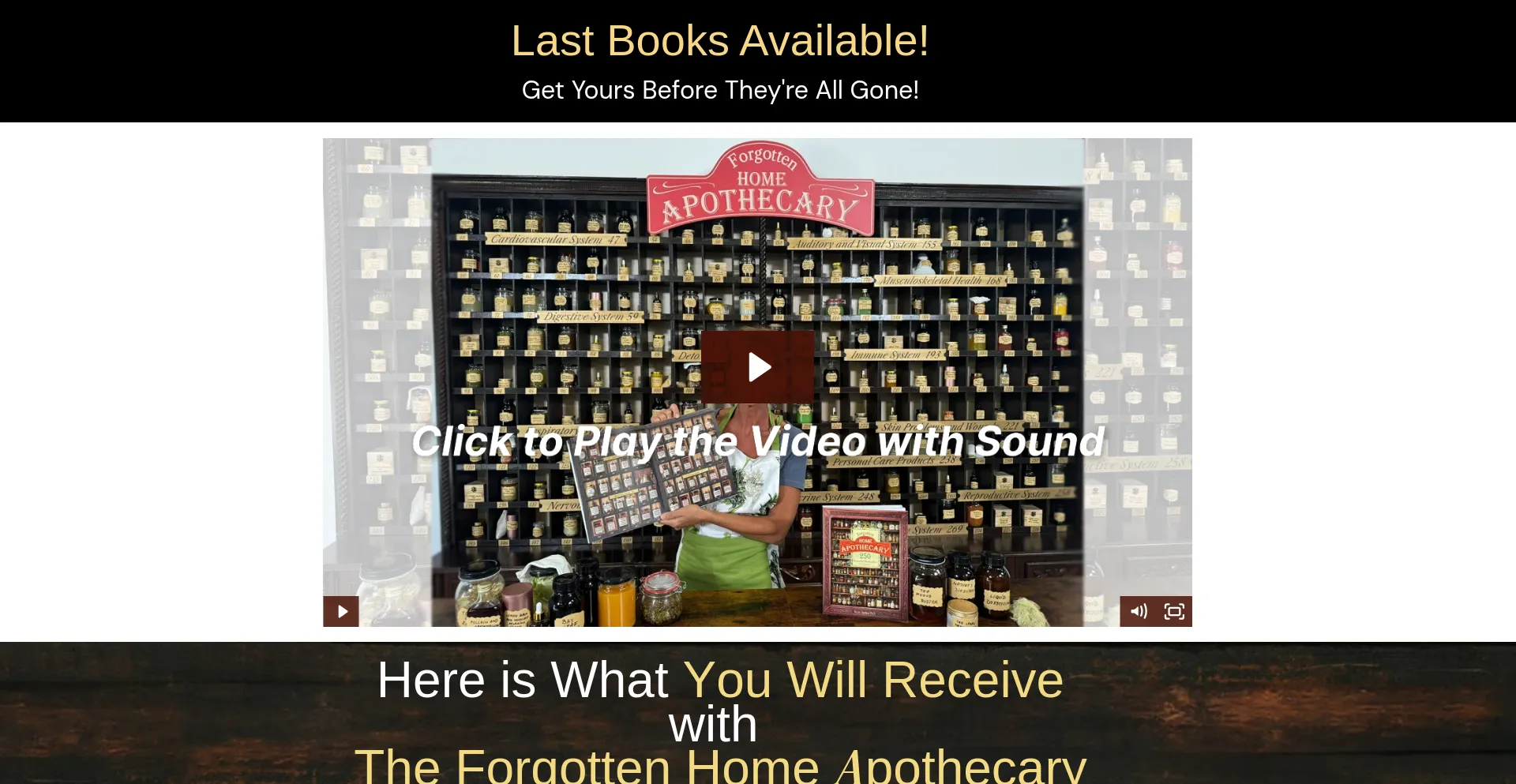 Website screenshot of Forgottenapothecary.com