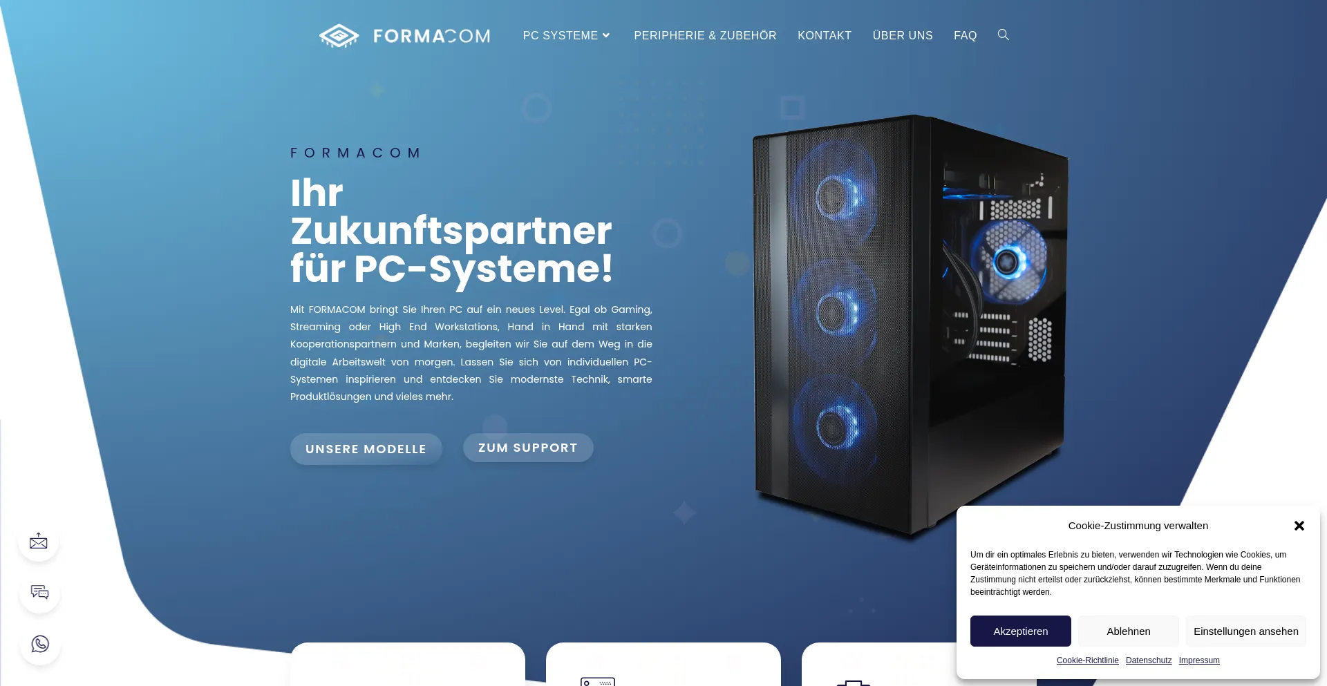Website screenshot of Formacom.eu