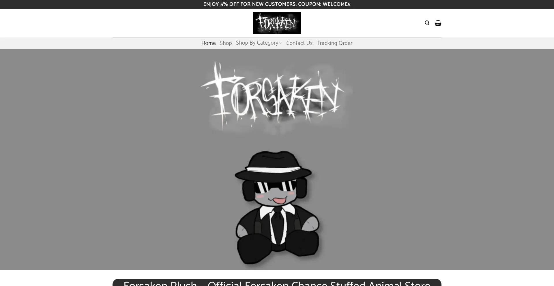 Website screenshot of Forsakenplush.com