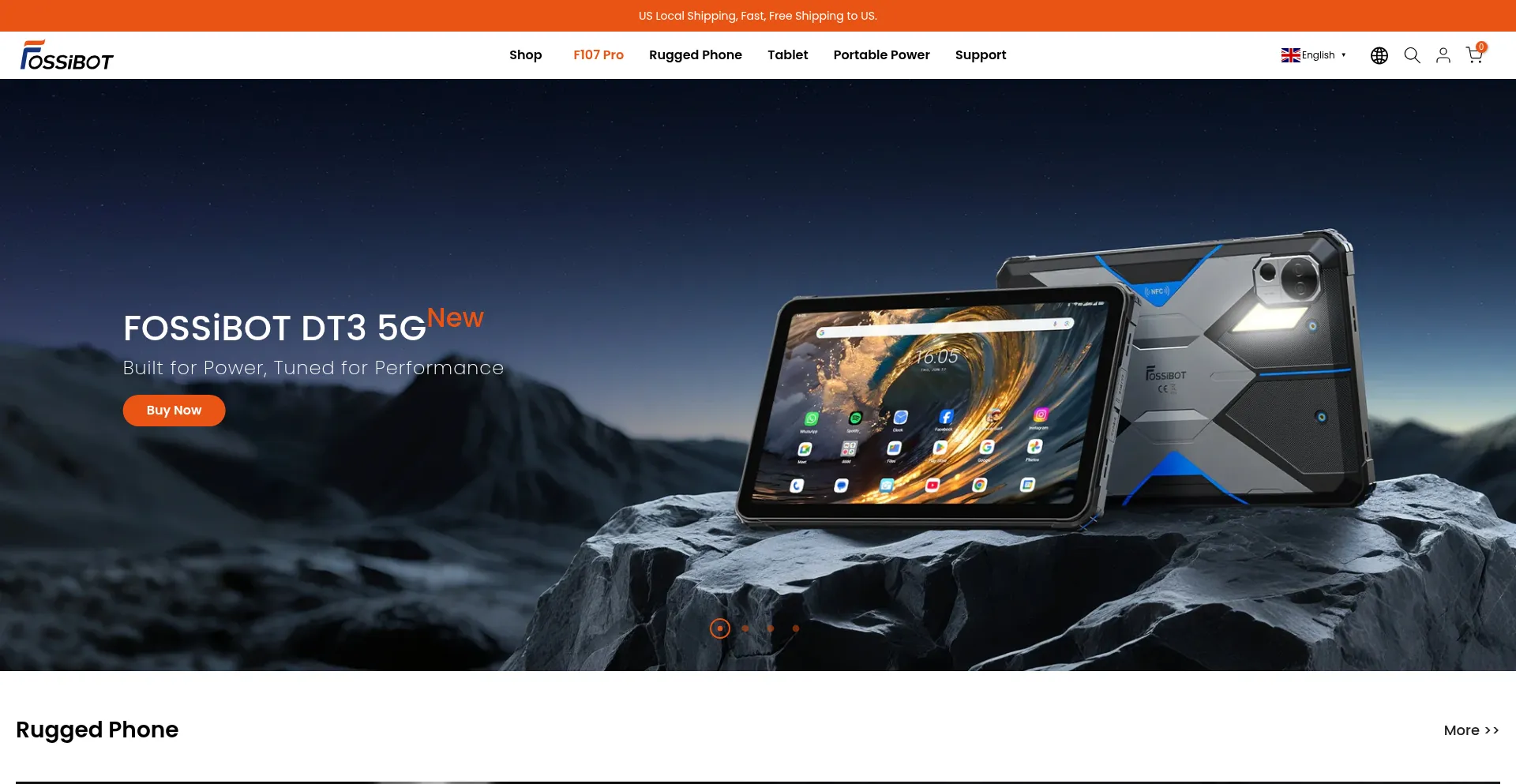 Fossibot.com Screenshot