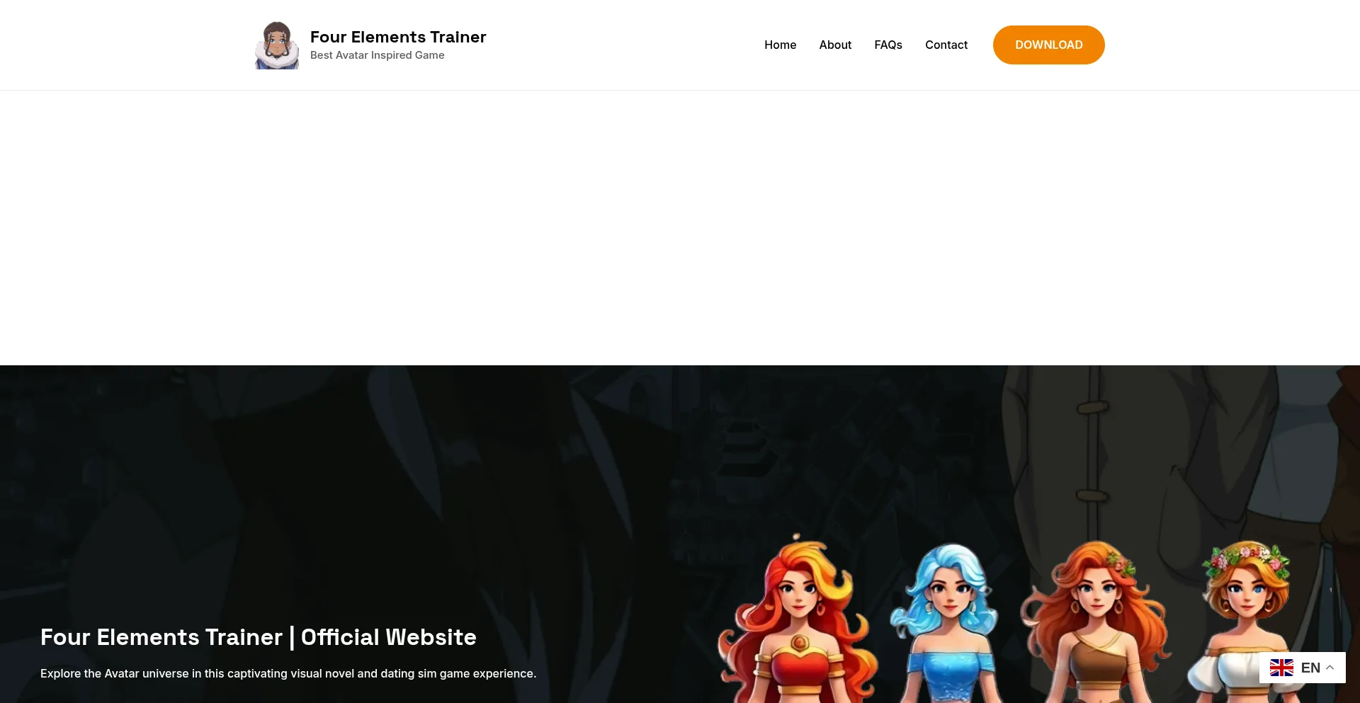 Website screenshot of Fourelementstrainer.org