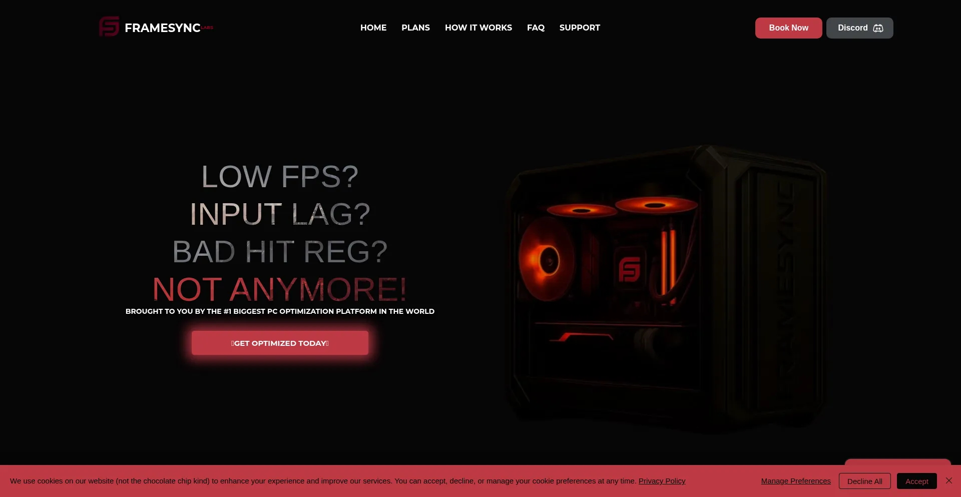 Website screenshot of Framesynclabs.com