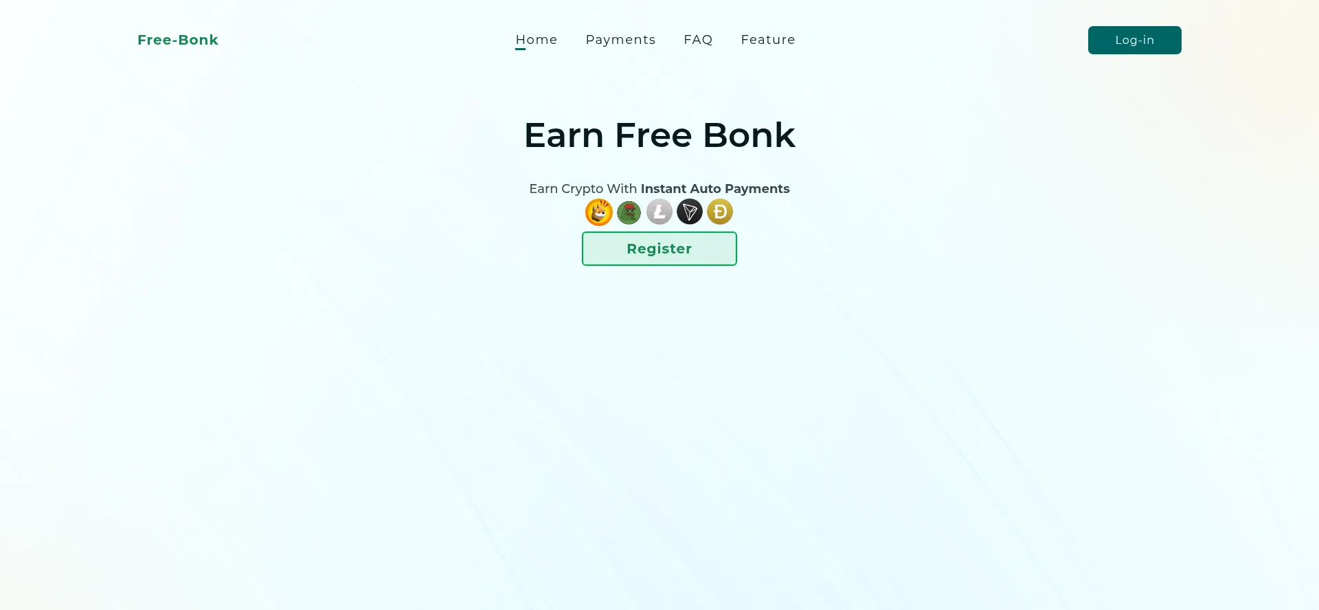 Website screenshot of Free-bonk.com