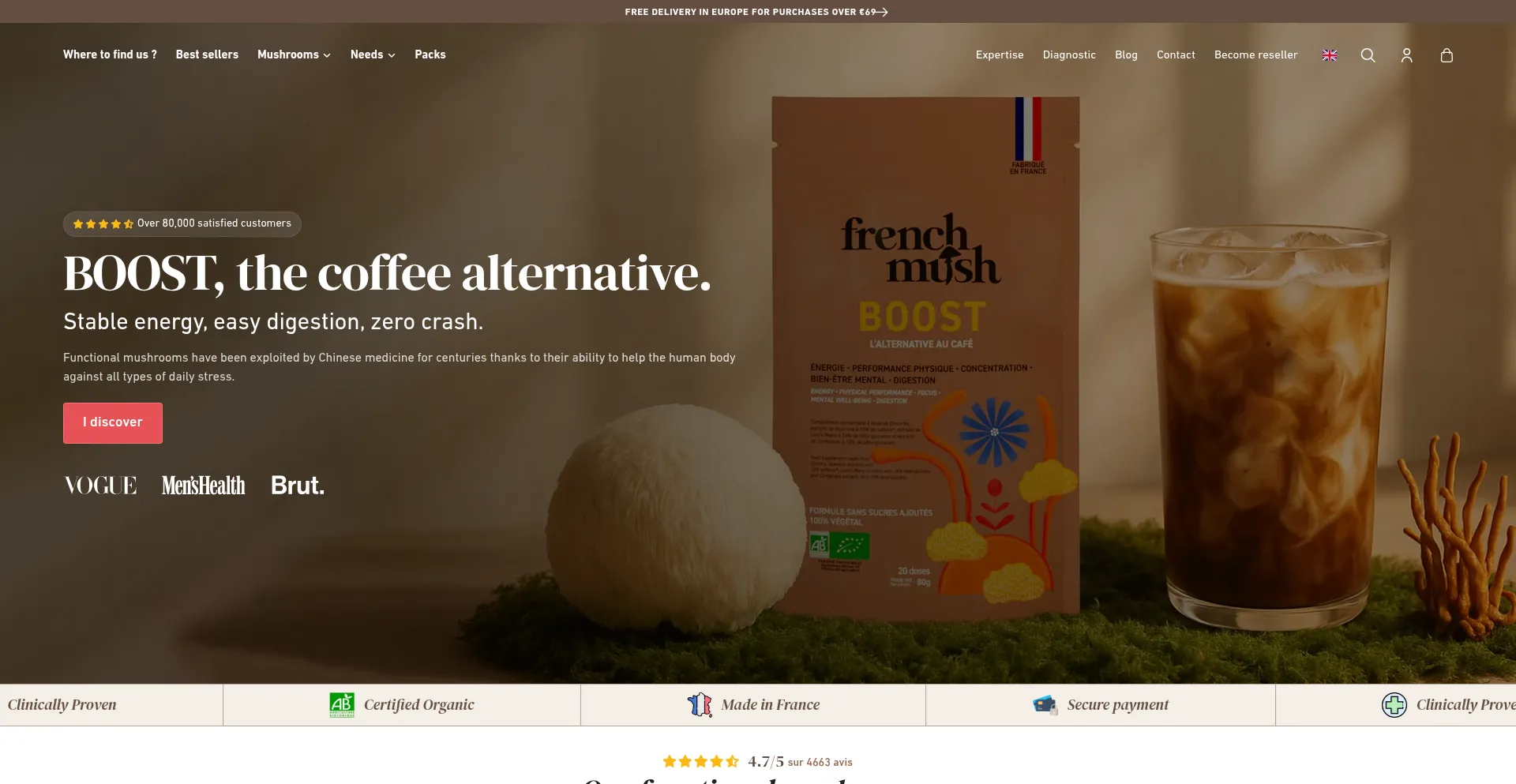 Website screenshot of Frenchmush.com