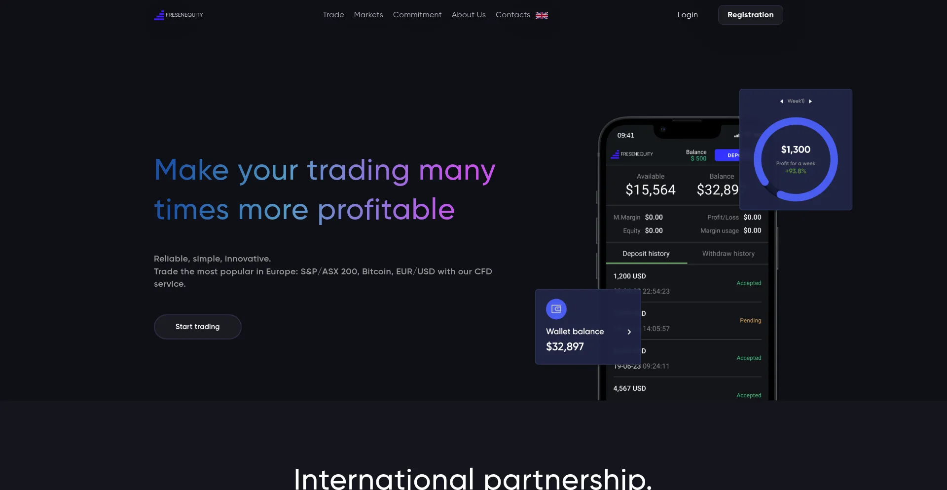 Website screenshot of Fresenequity.com