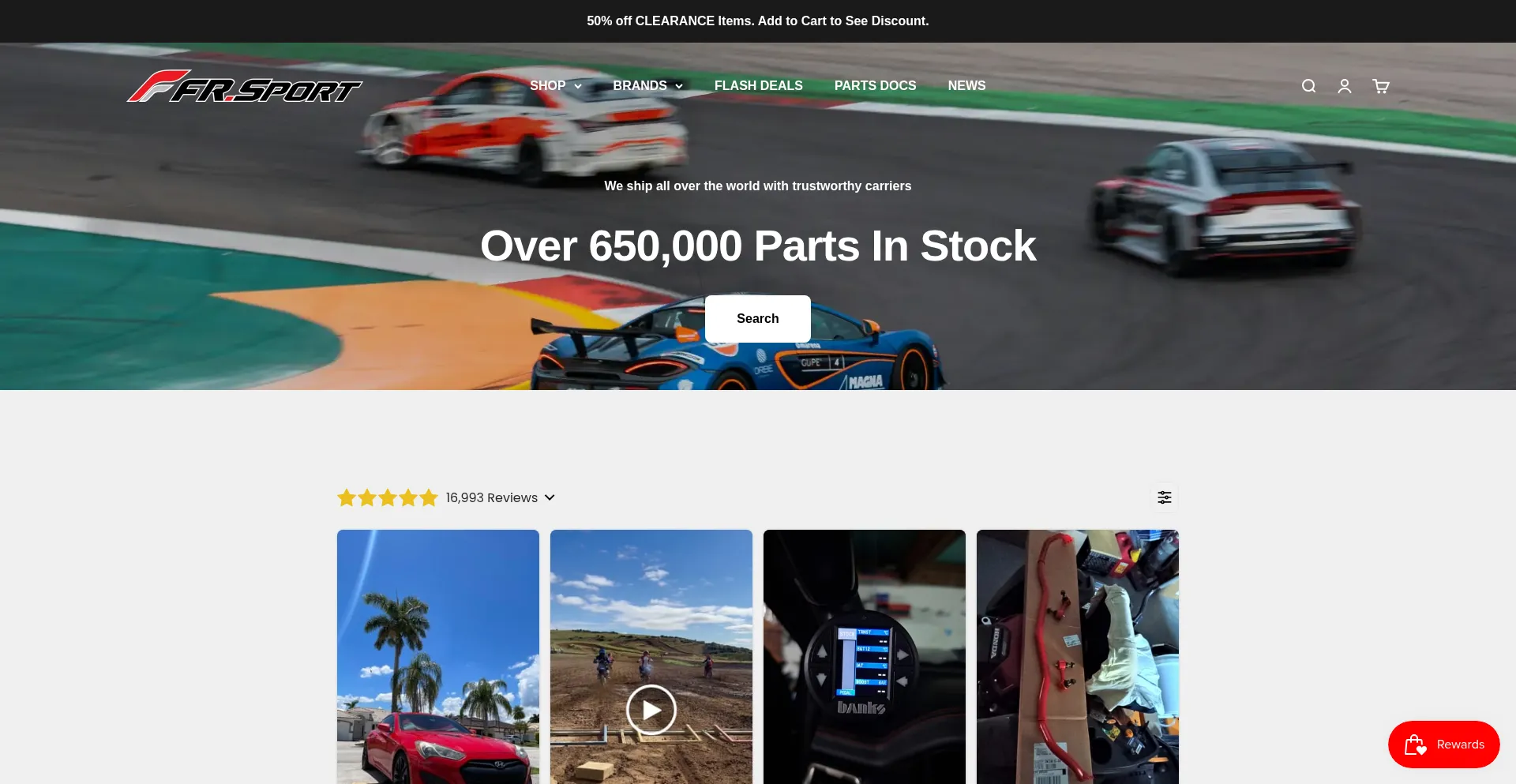 Website screenshot of Frsport.com