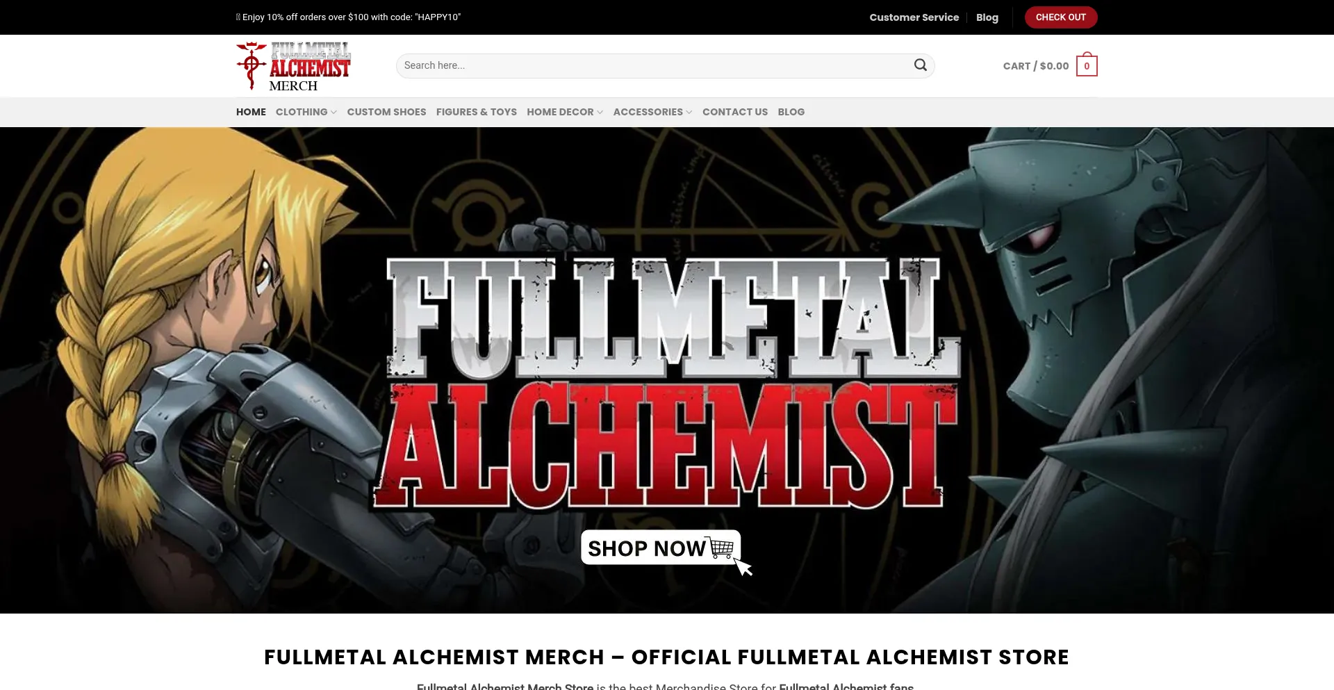 Fullmetalalchemistmerch.com