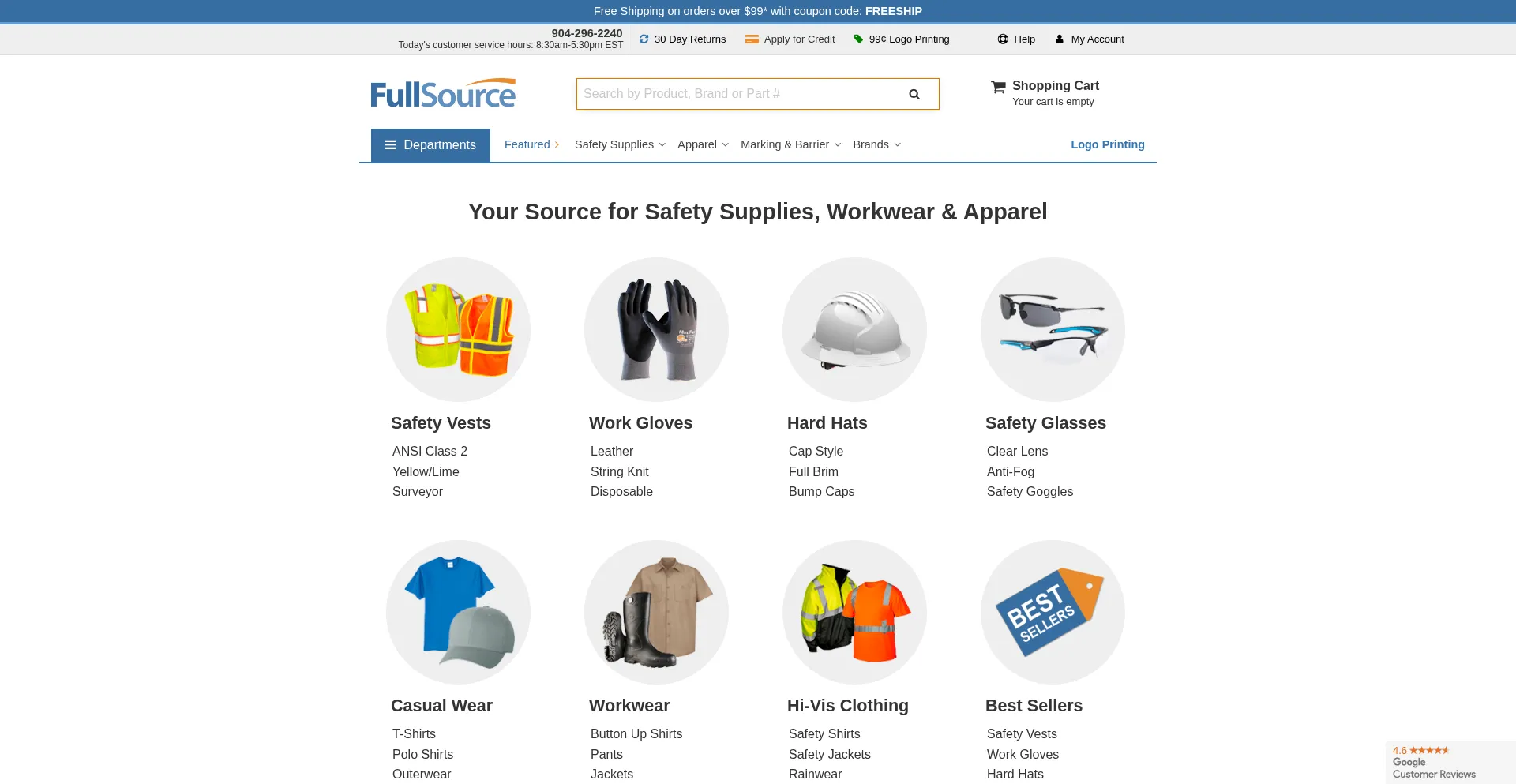 Website screenshot of Fullsource.com