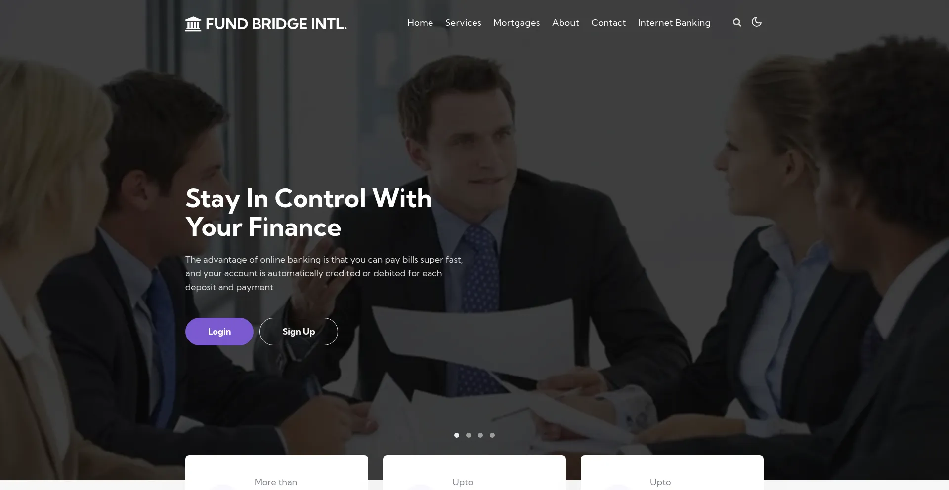 Website screenshot of Fundbridgeintl.com