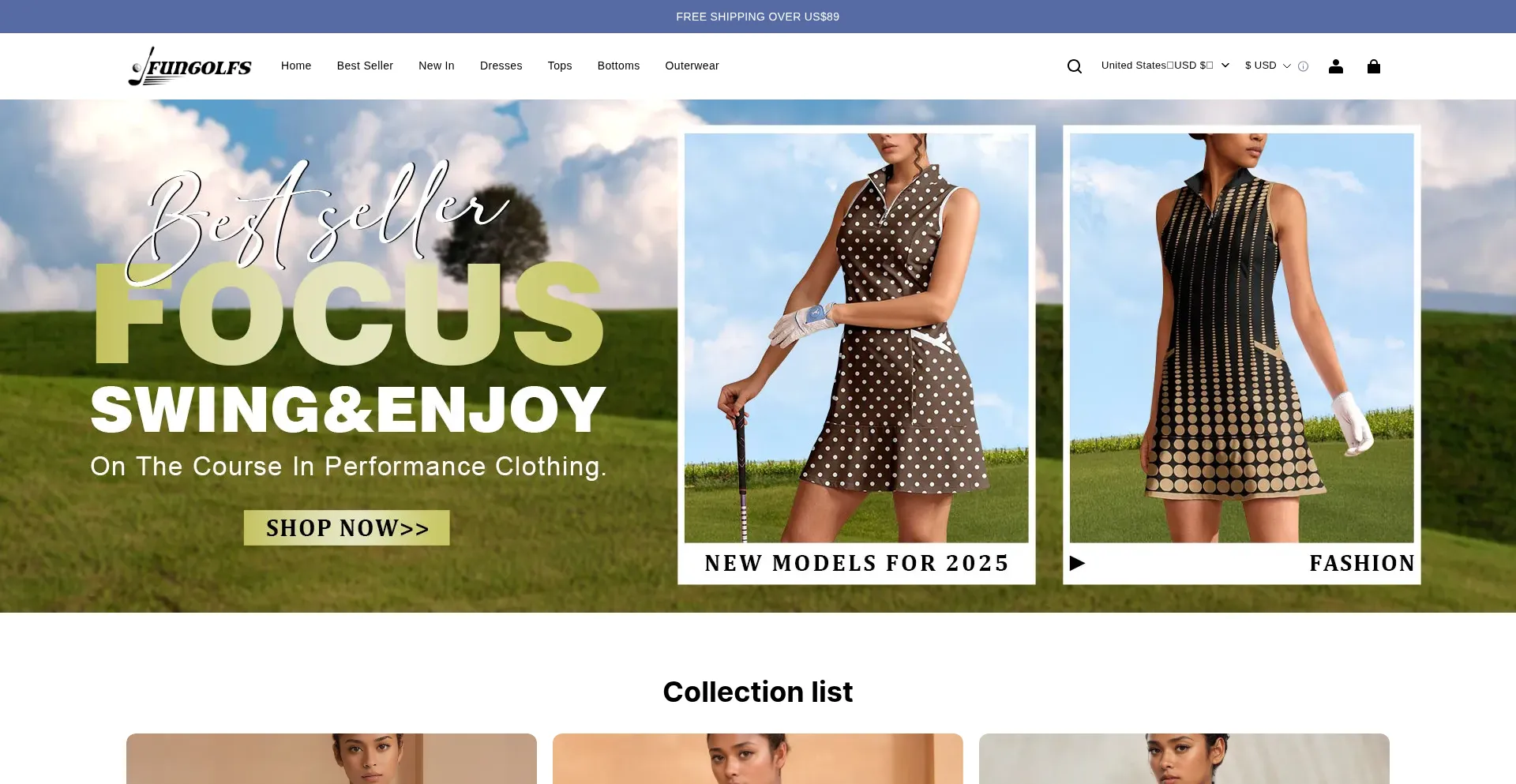 Website screenshot of Fungolfs.com