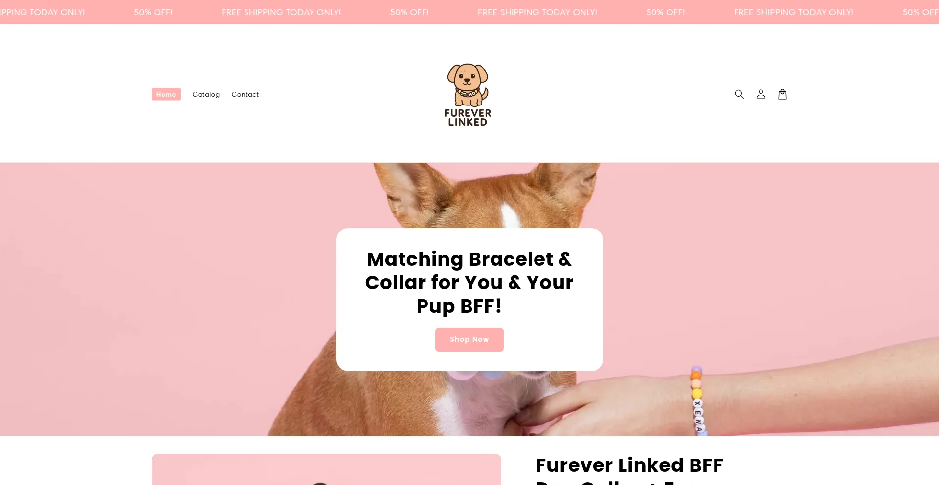 Website screenshot of Fureverlinked.store
