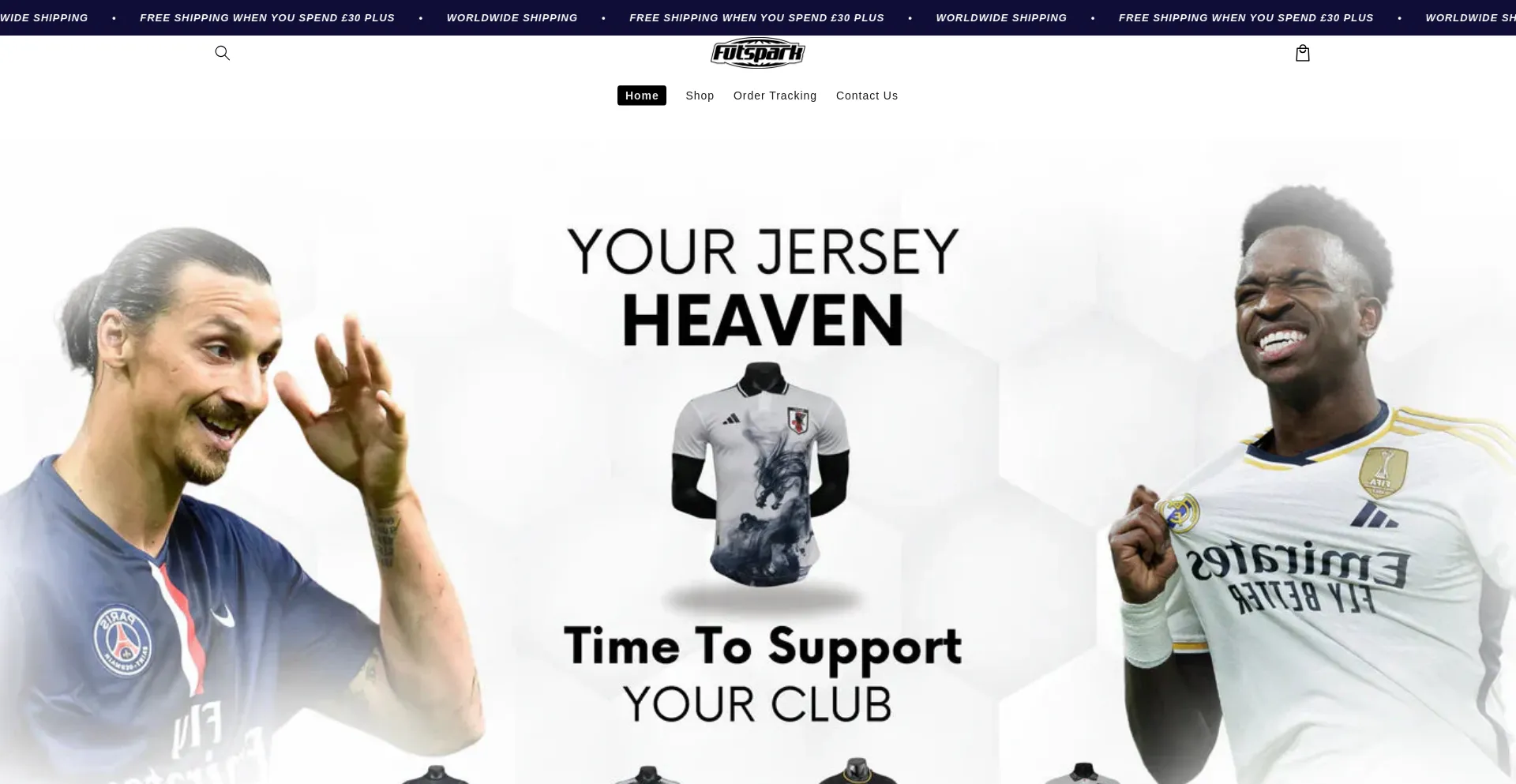Website screenshot of Futspark.com