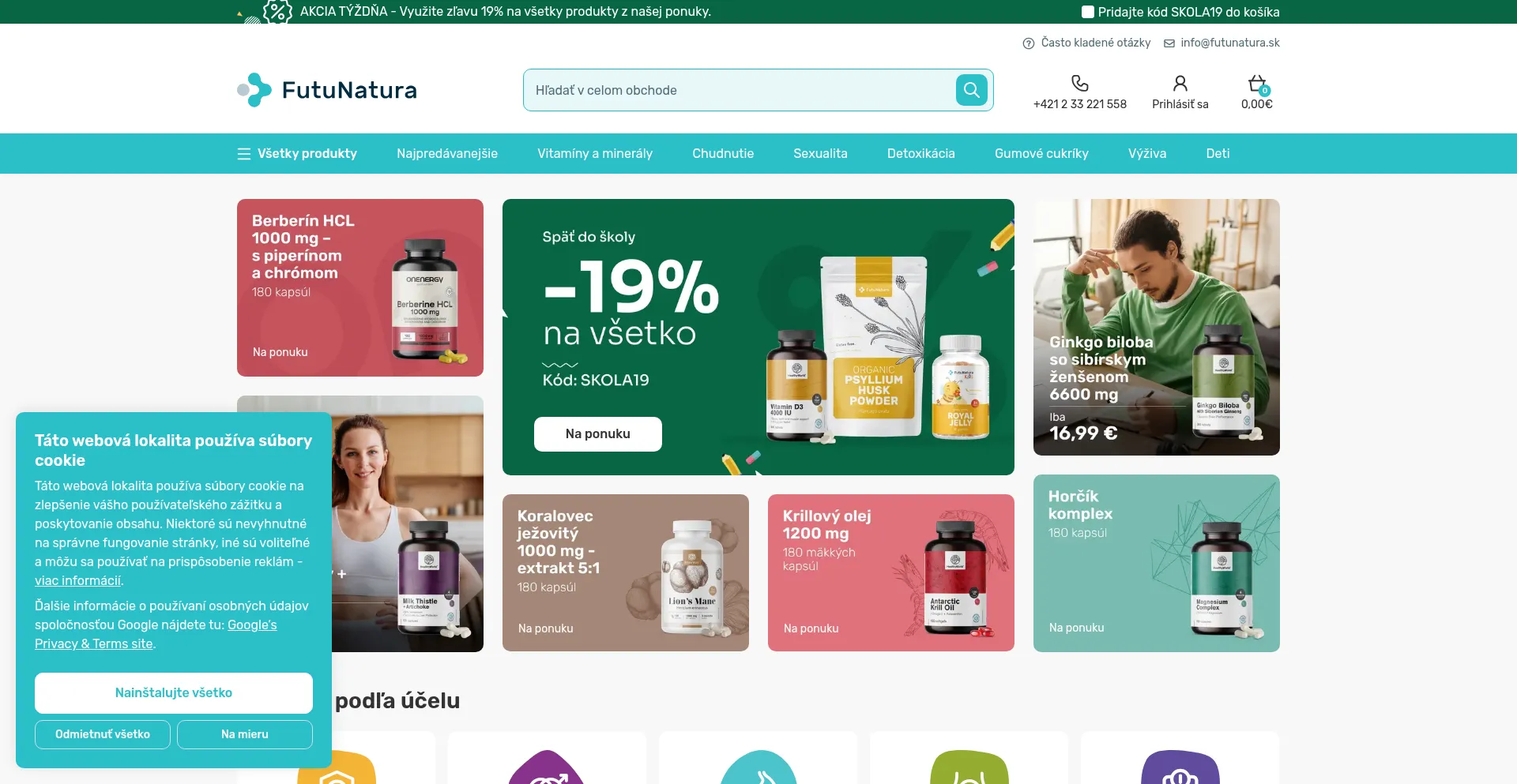 Website screenshot of Futunatura.sk