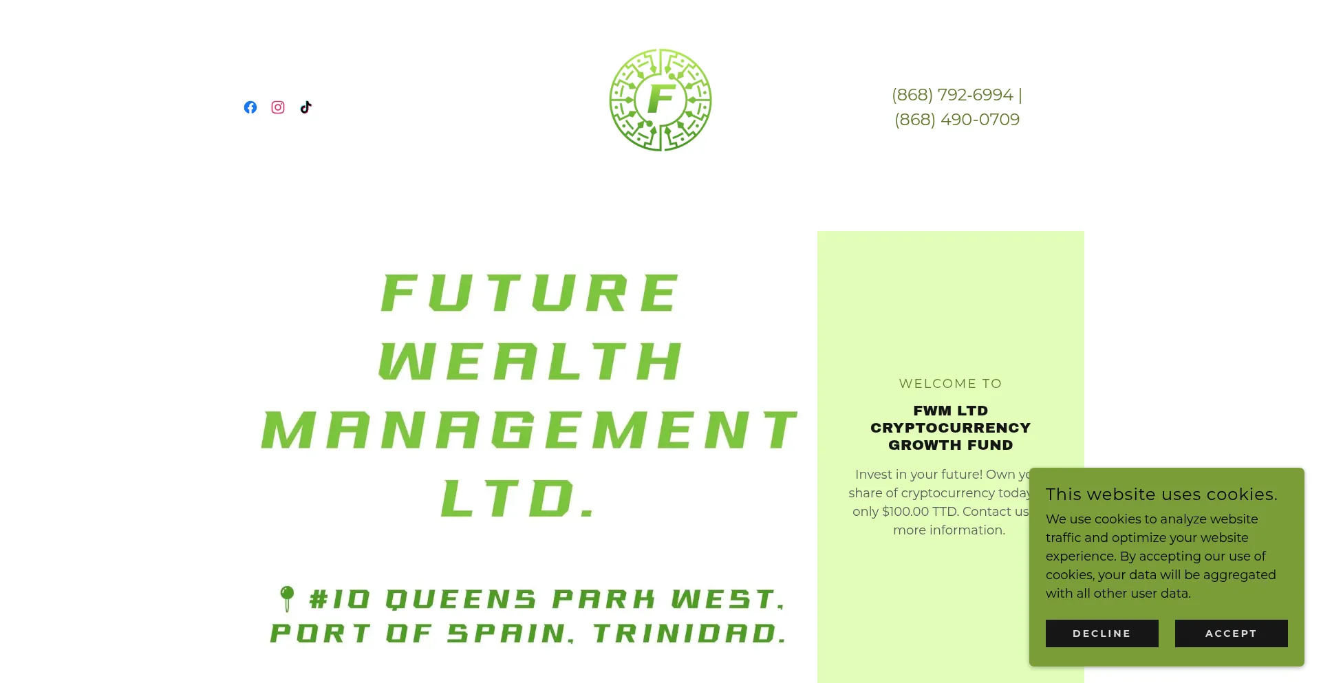 Website screenshot of Fwmltd.com