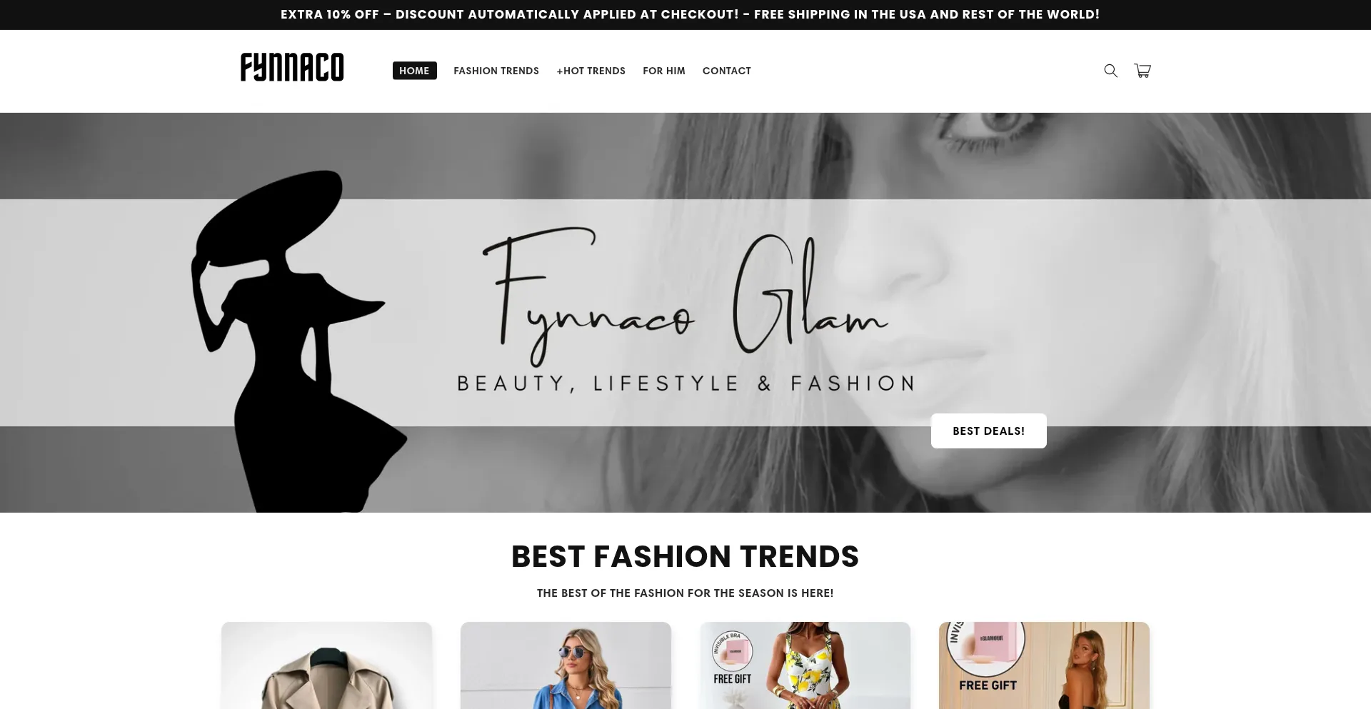 Website screenshot of Fynnaco.com