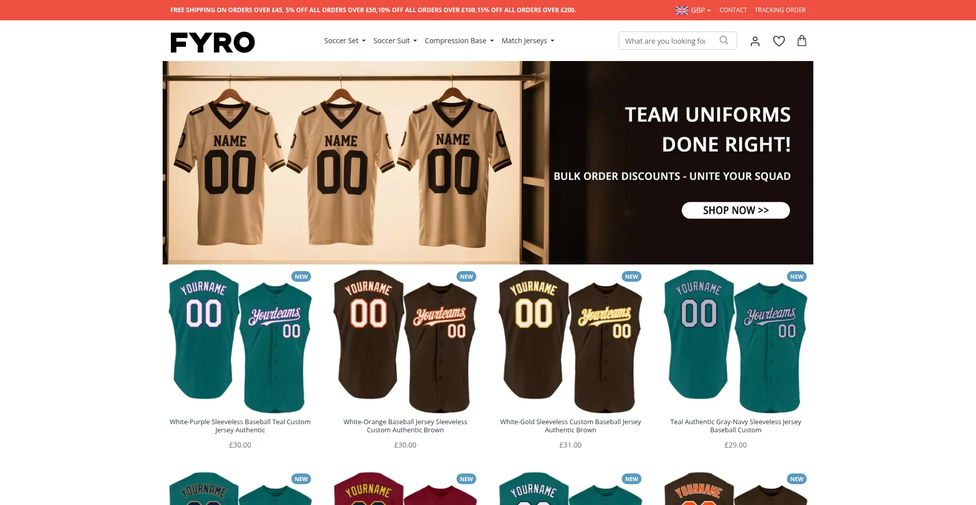 Website screenshot of Fyro.co.uk