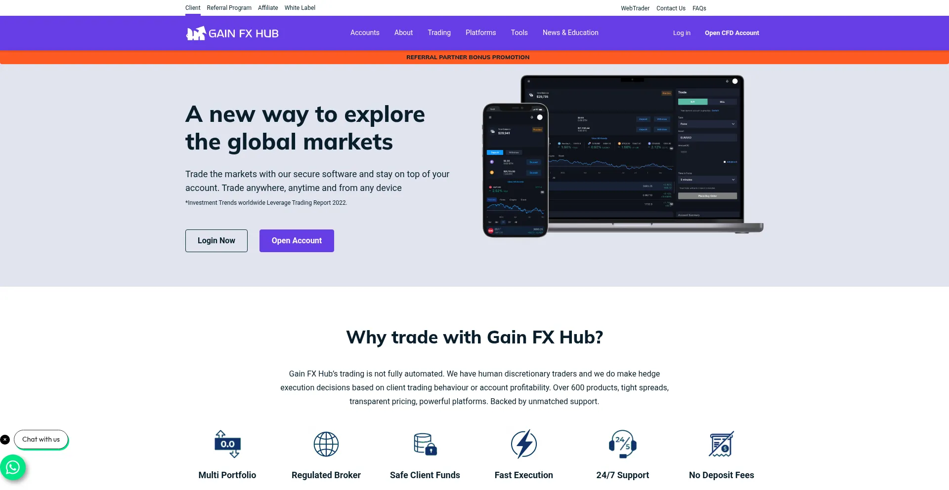 Gainfxhub.com Screenshot