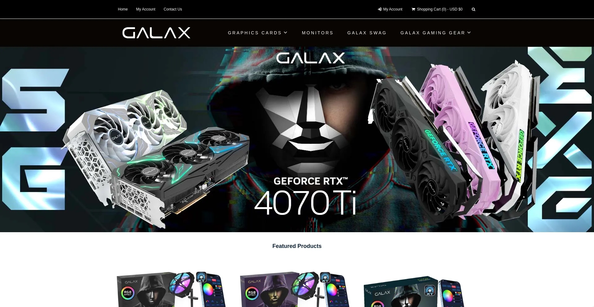 Website screenshot of Galaxstore.net