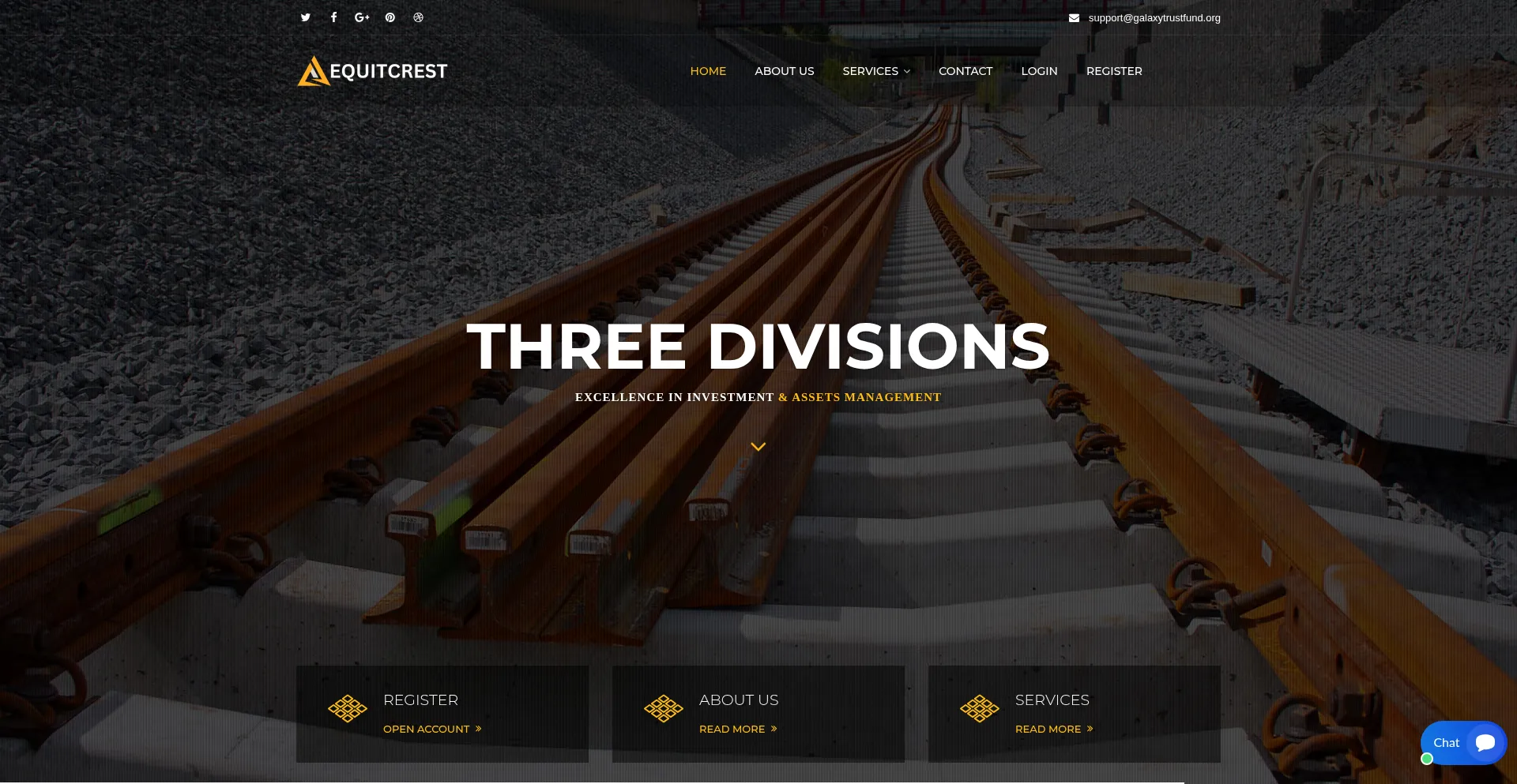 Website screenshot of Galaxytrustfund.org