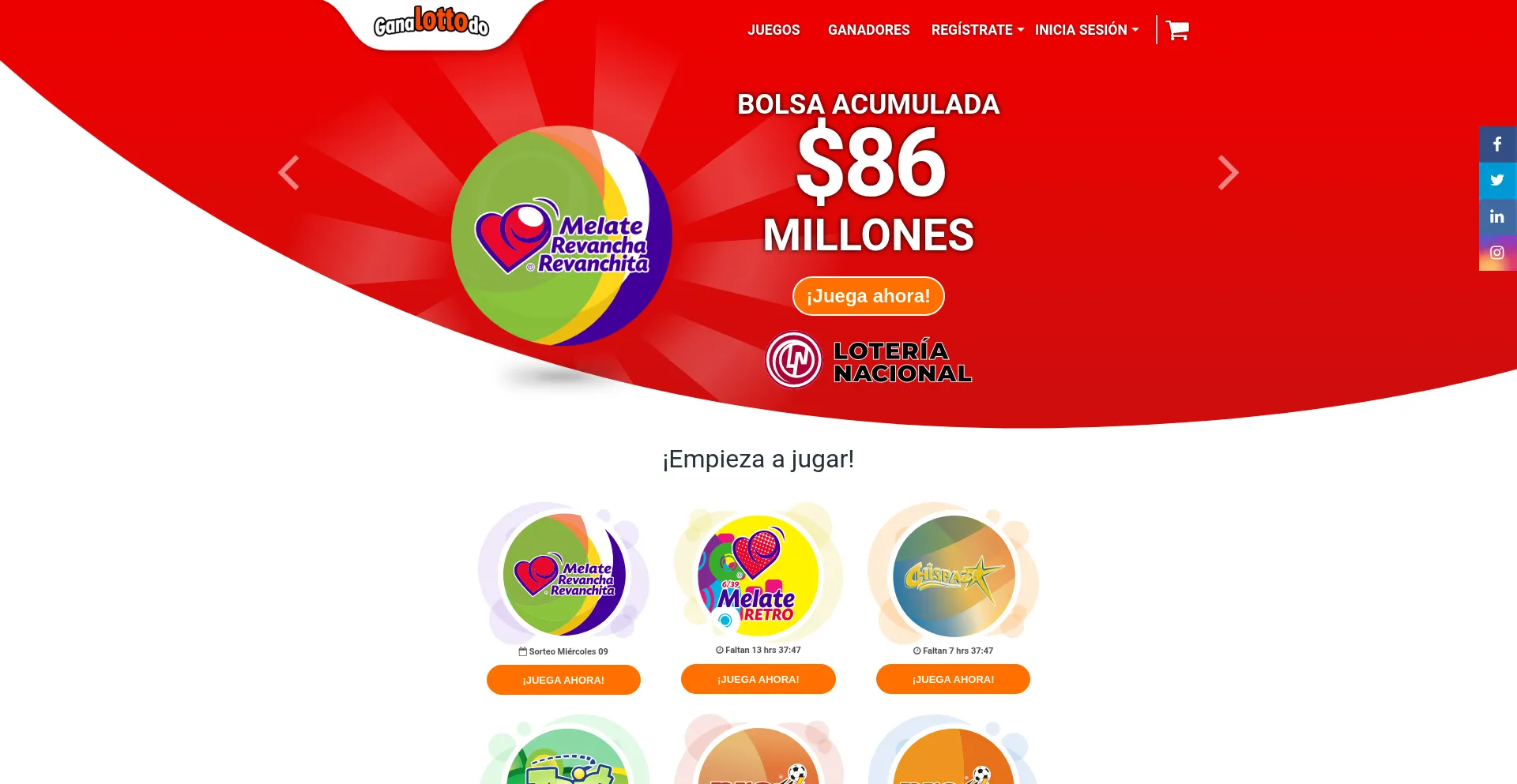 Website screenshot of Ganalottodo.com