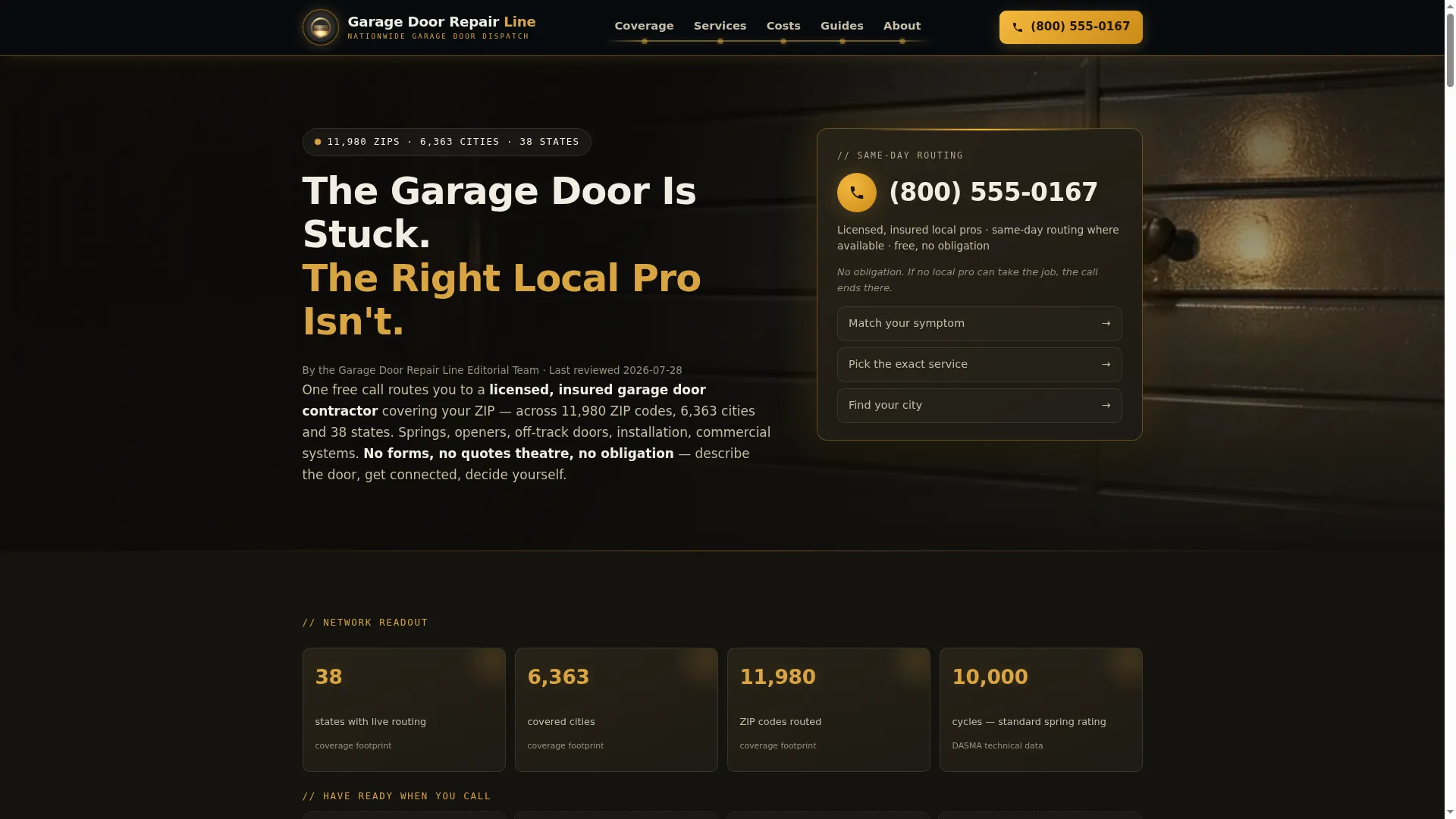 Garagedoorrepairline.com