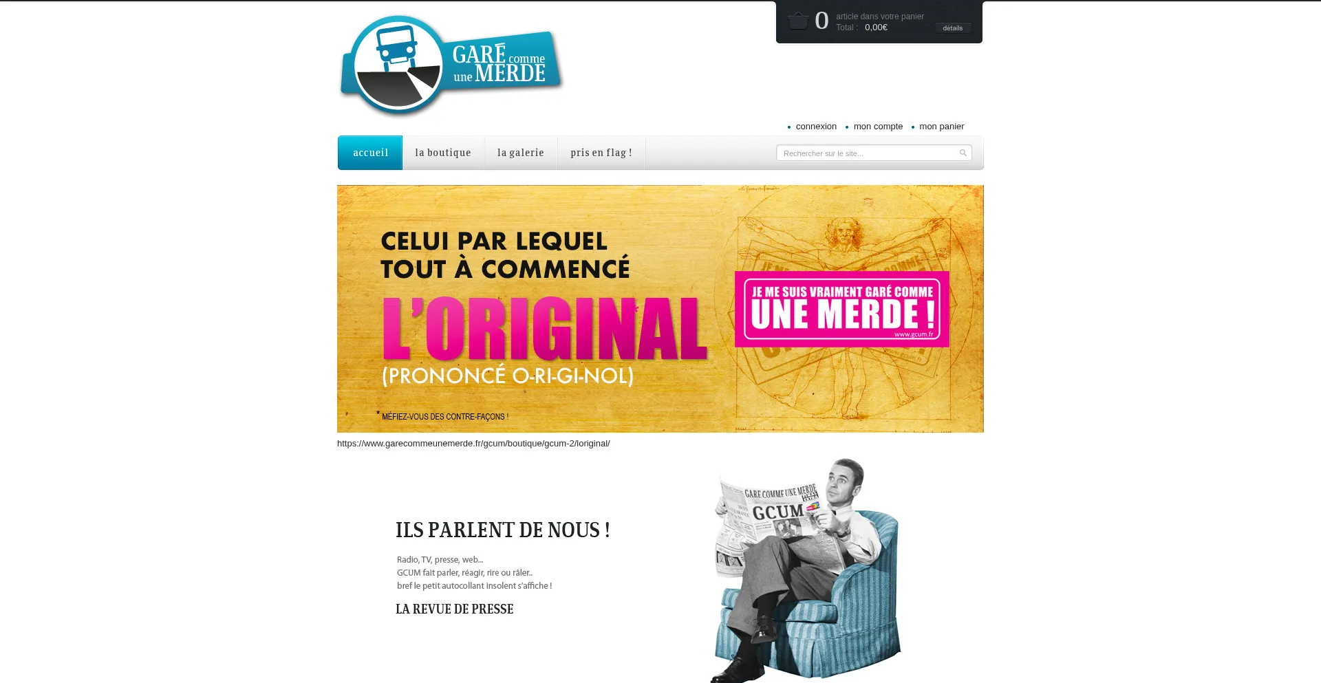 Website screenshot of Gcum.fr