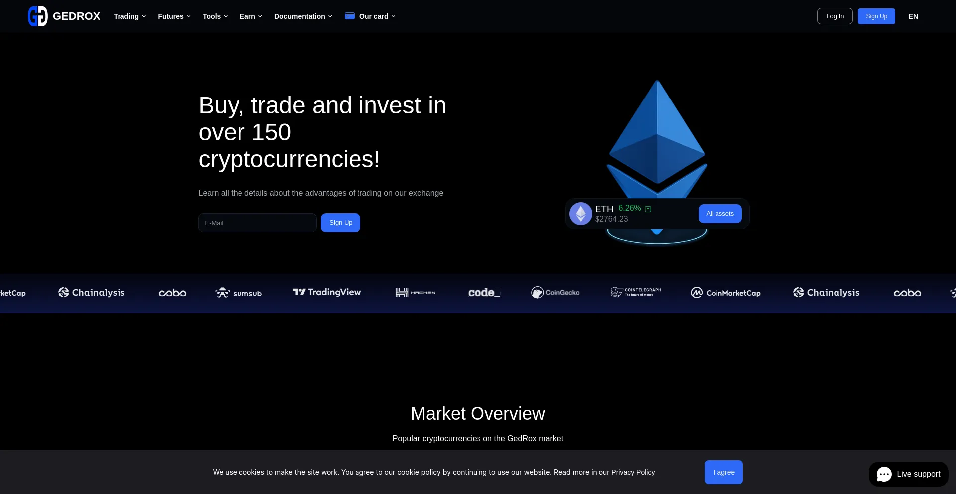 Website screenshot of Gedrox.com