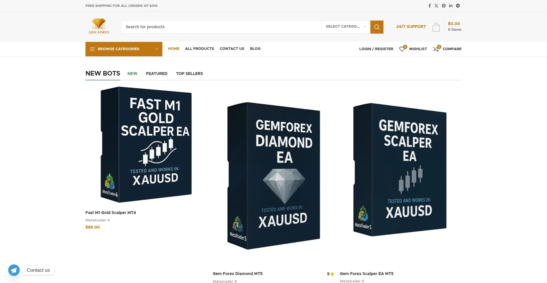Website screenshot of Gemforexea.com
